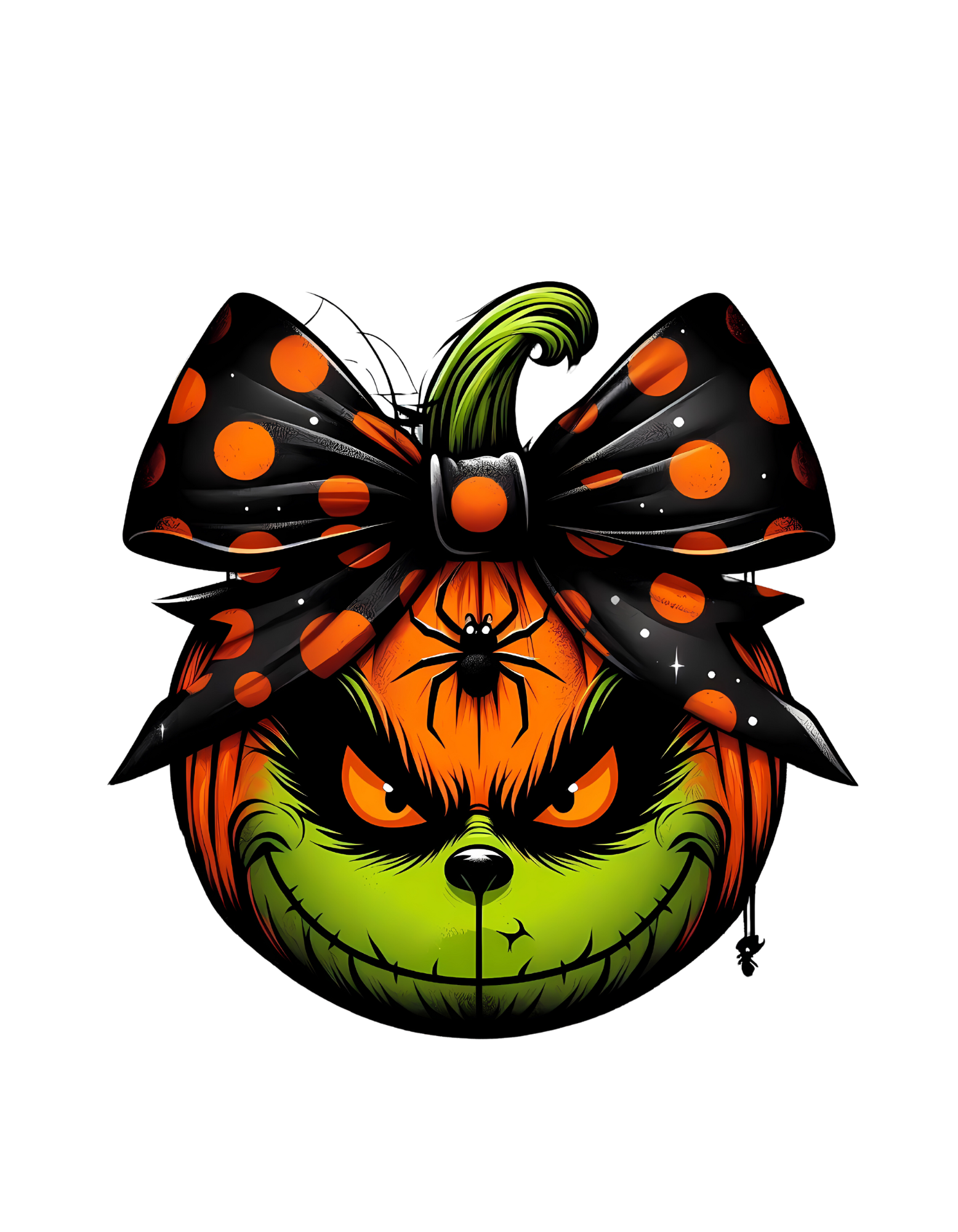 Grinch Pumpkin Decor DTF