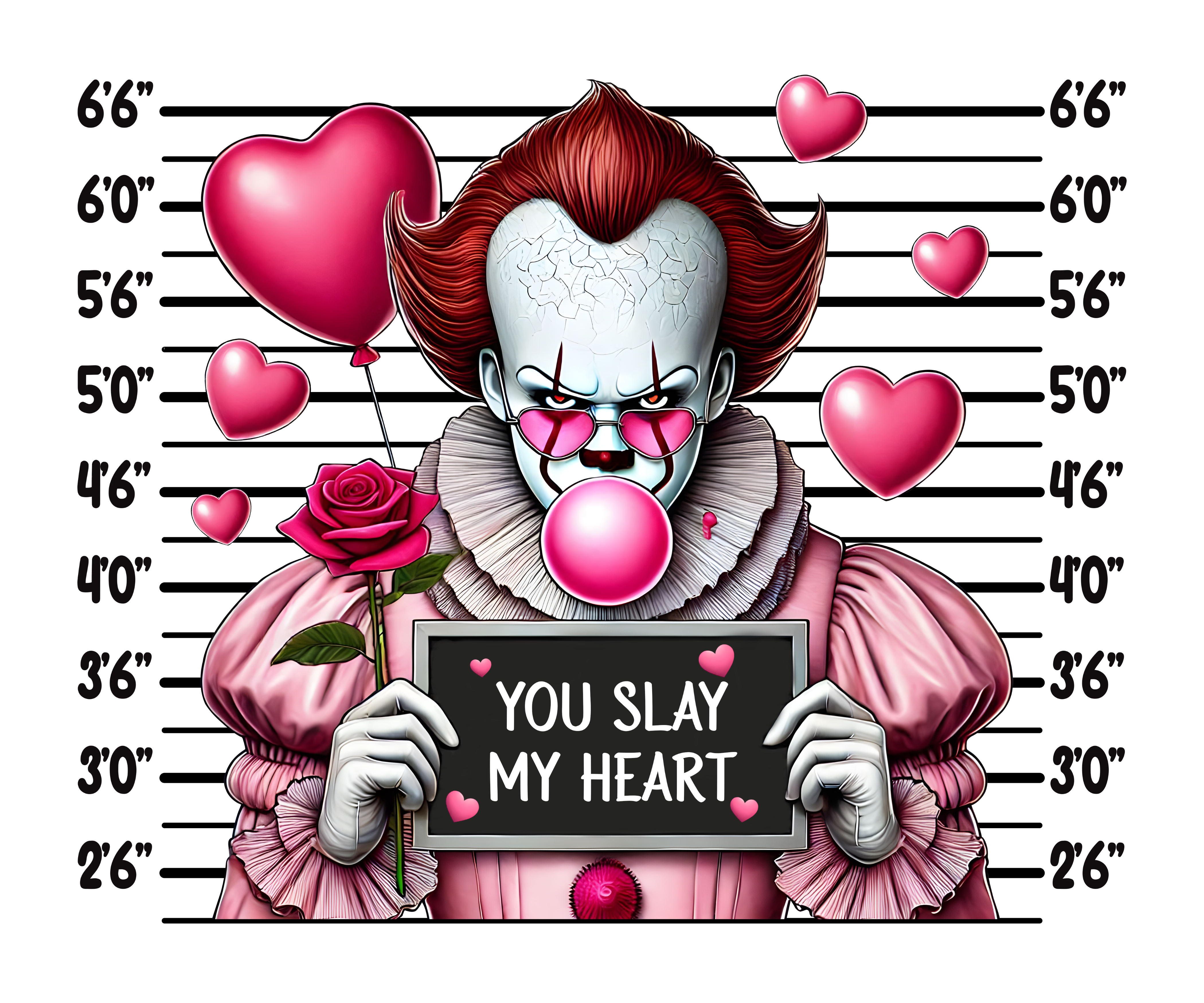 Valentine's Day Creepy Clown dtf
