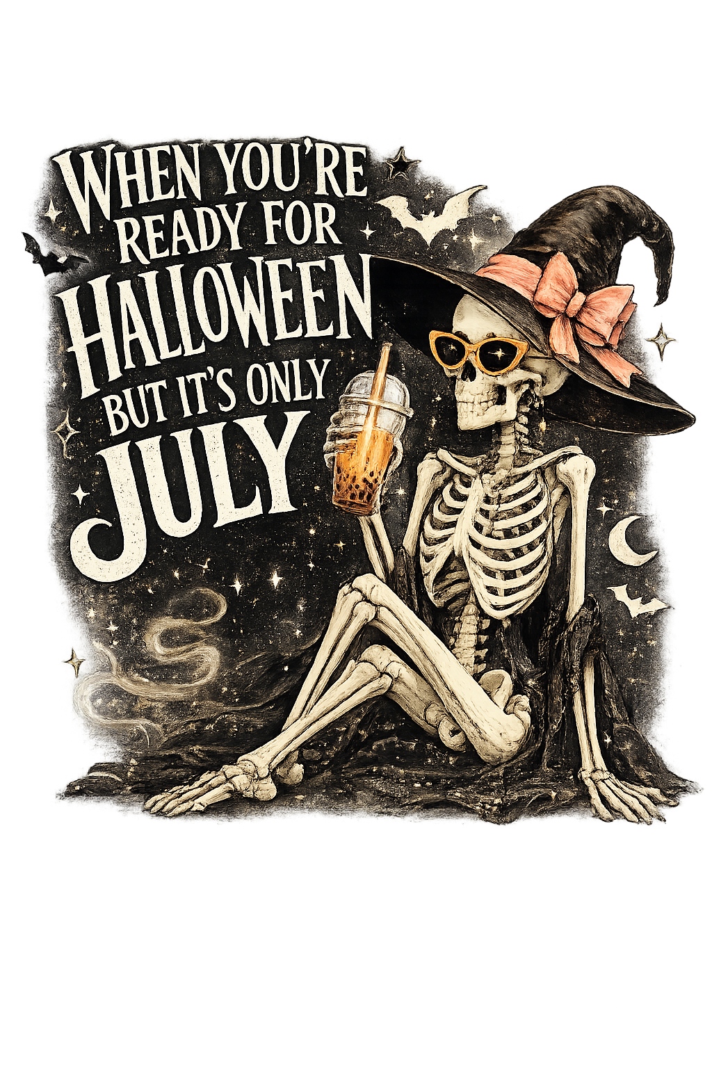 Halloween Skeleton Graphic Tee DTF
