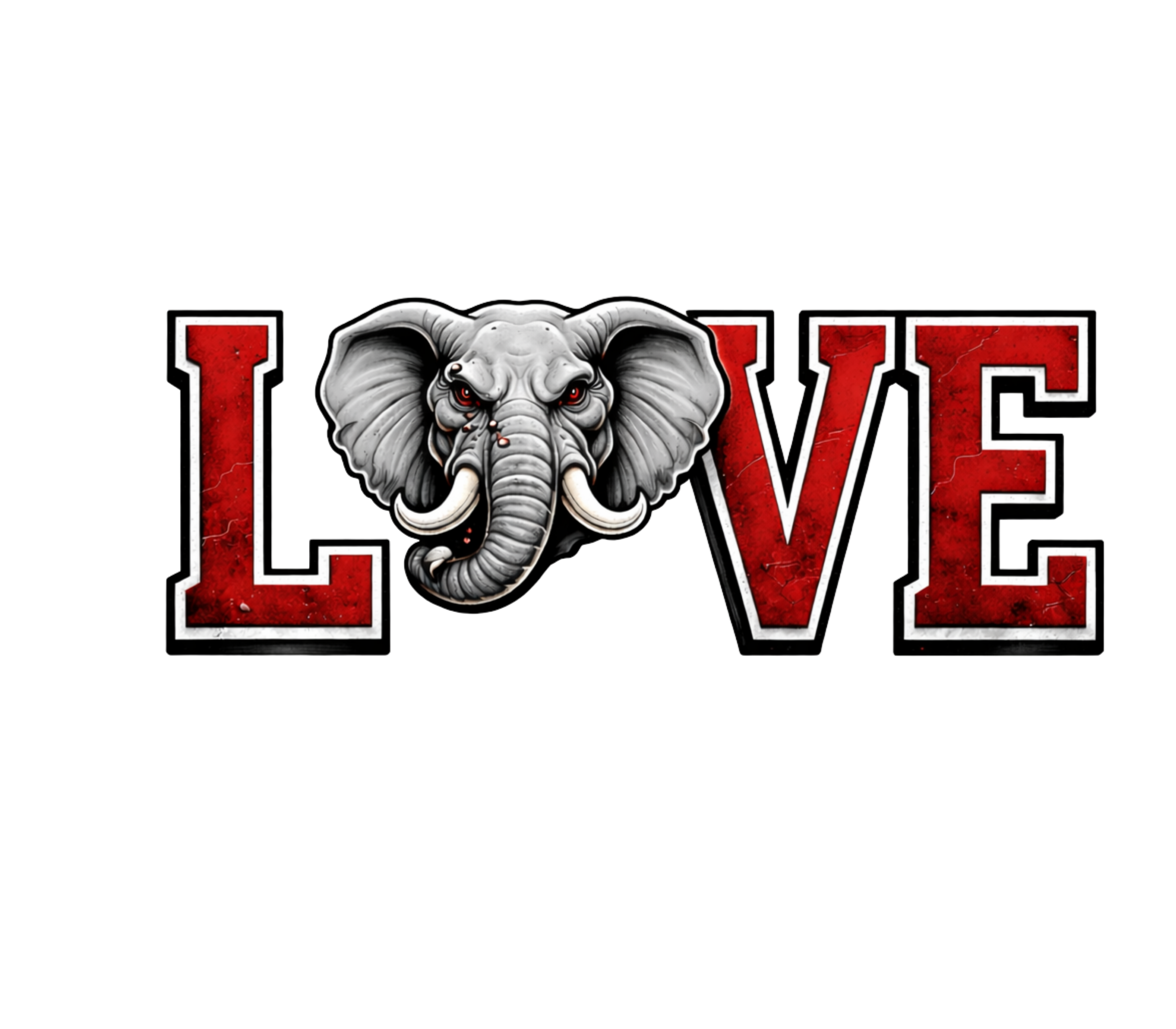 Elephant Love Wall Art DTF
