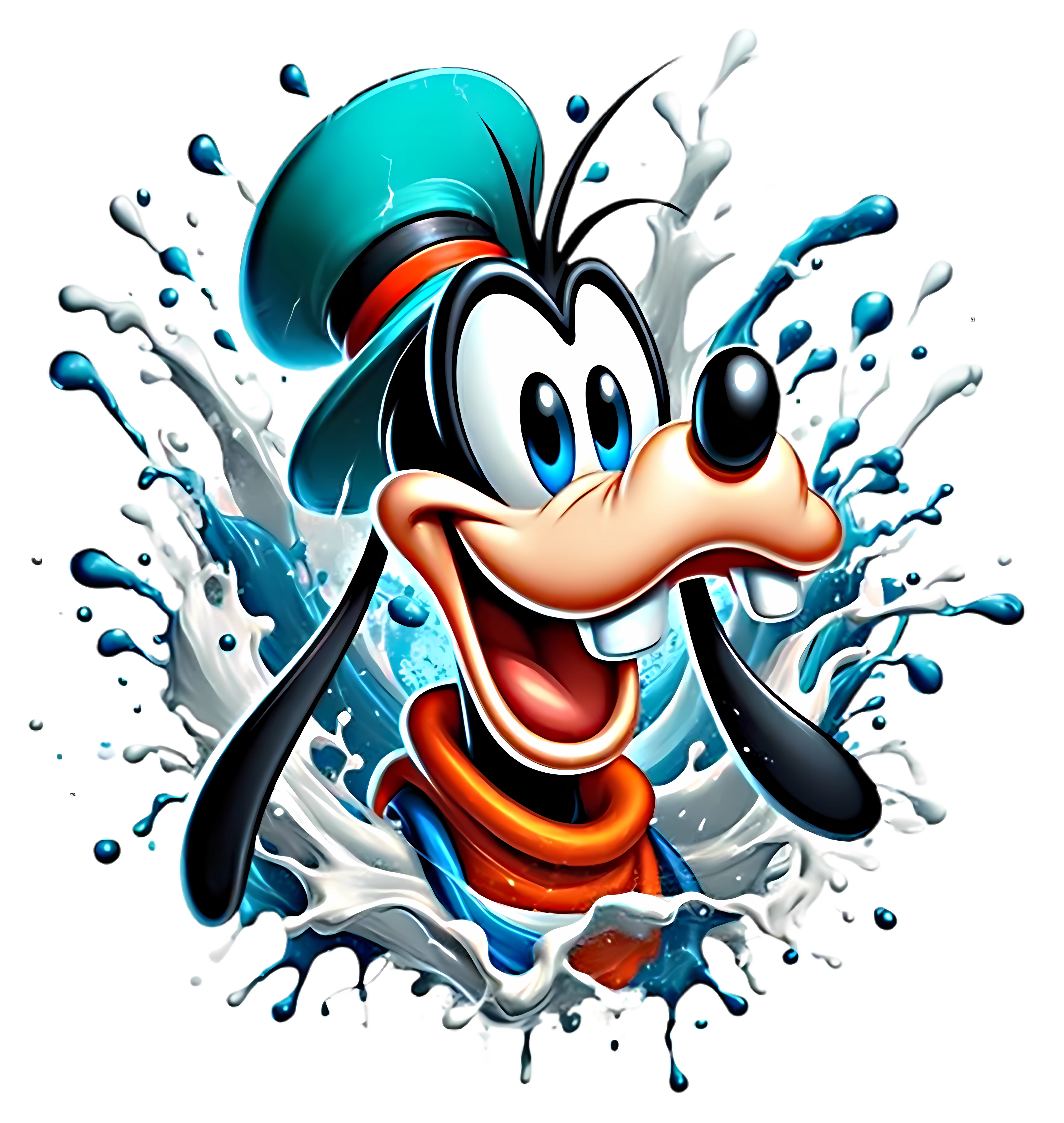 Goofy Splash Art Poster DTF