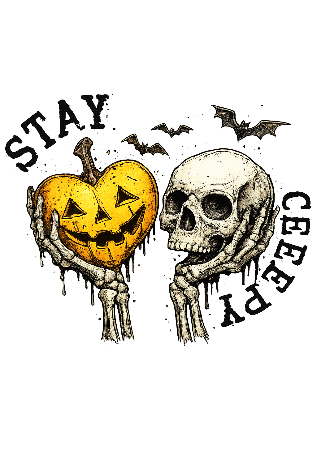 Stay Creepy Halloween Art Print DTF