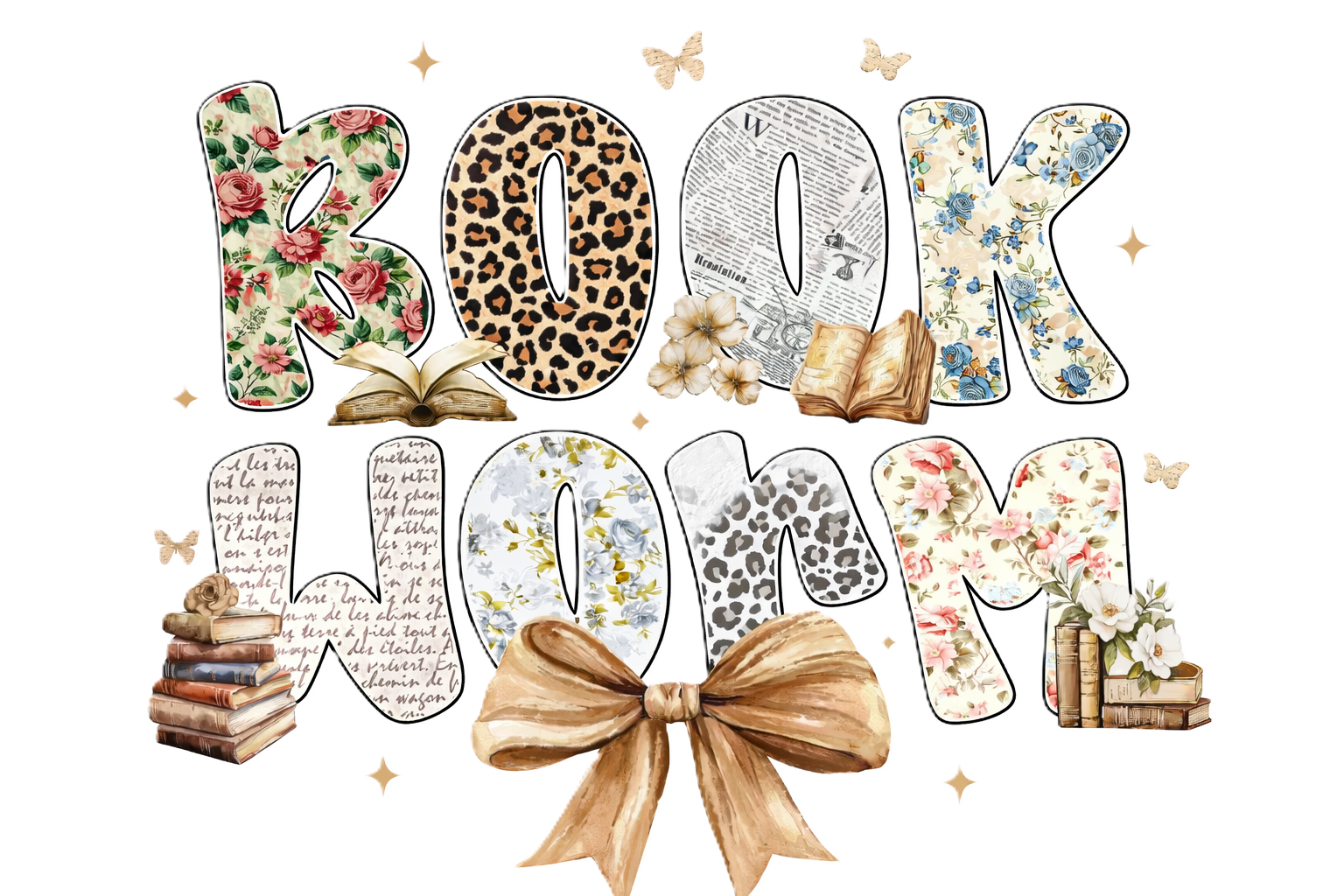 Bookworm Decorative Wall Art DTFT