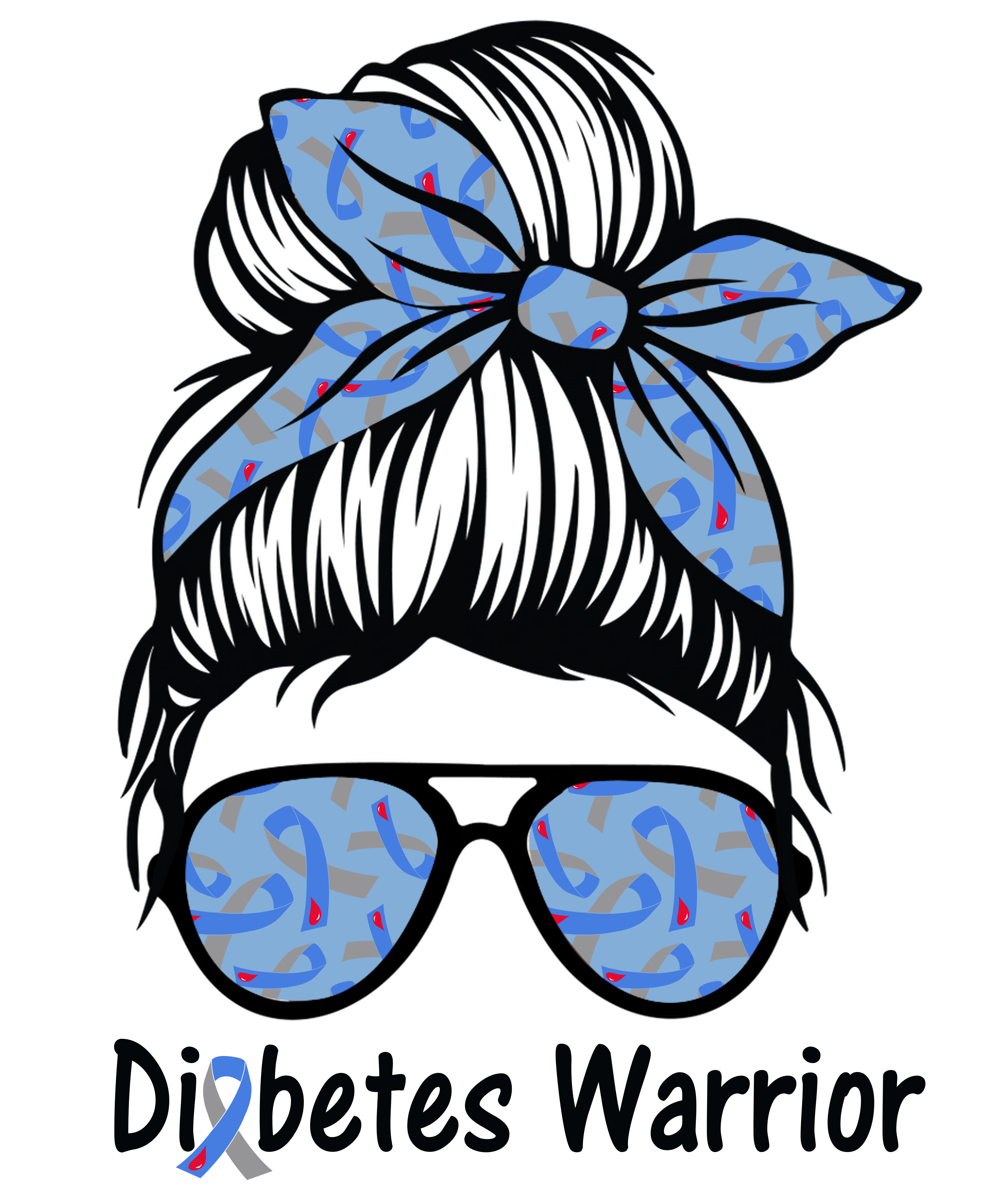 Diabetes Warrior Bandana Tee DTF