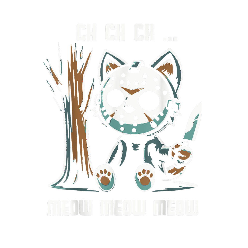 Horror Cat Mask T-Shirt DTF