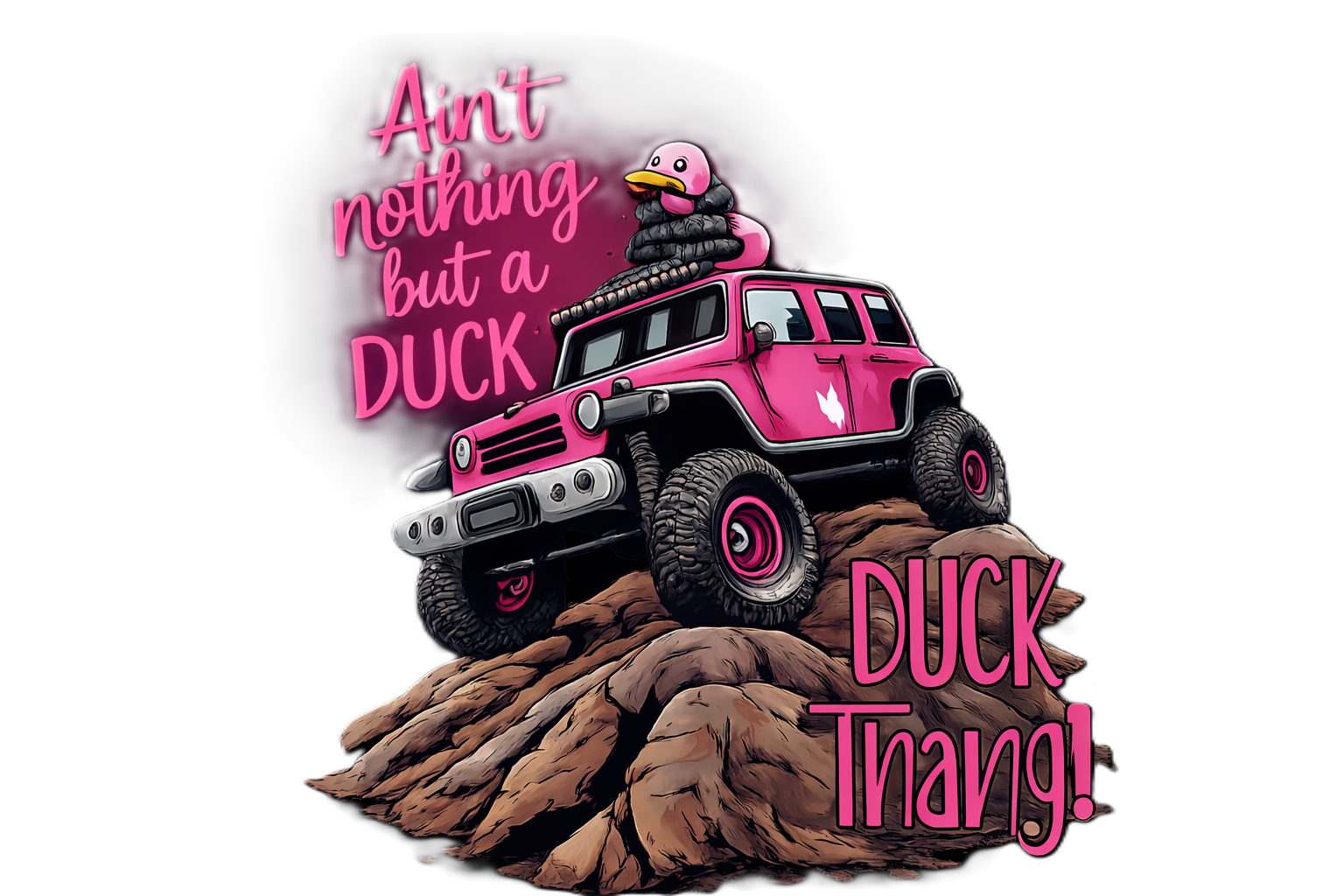 Pink Off-Road Duck Jeep DTF