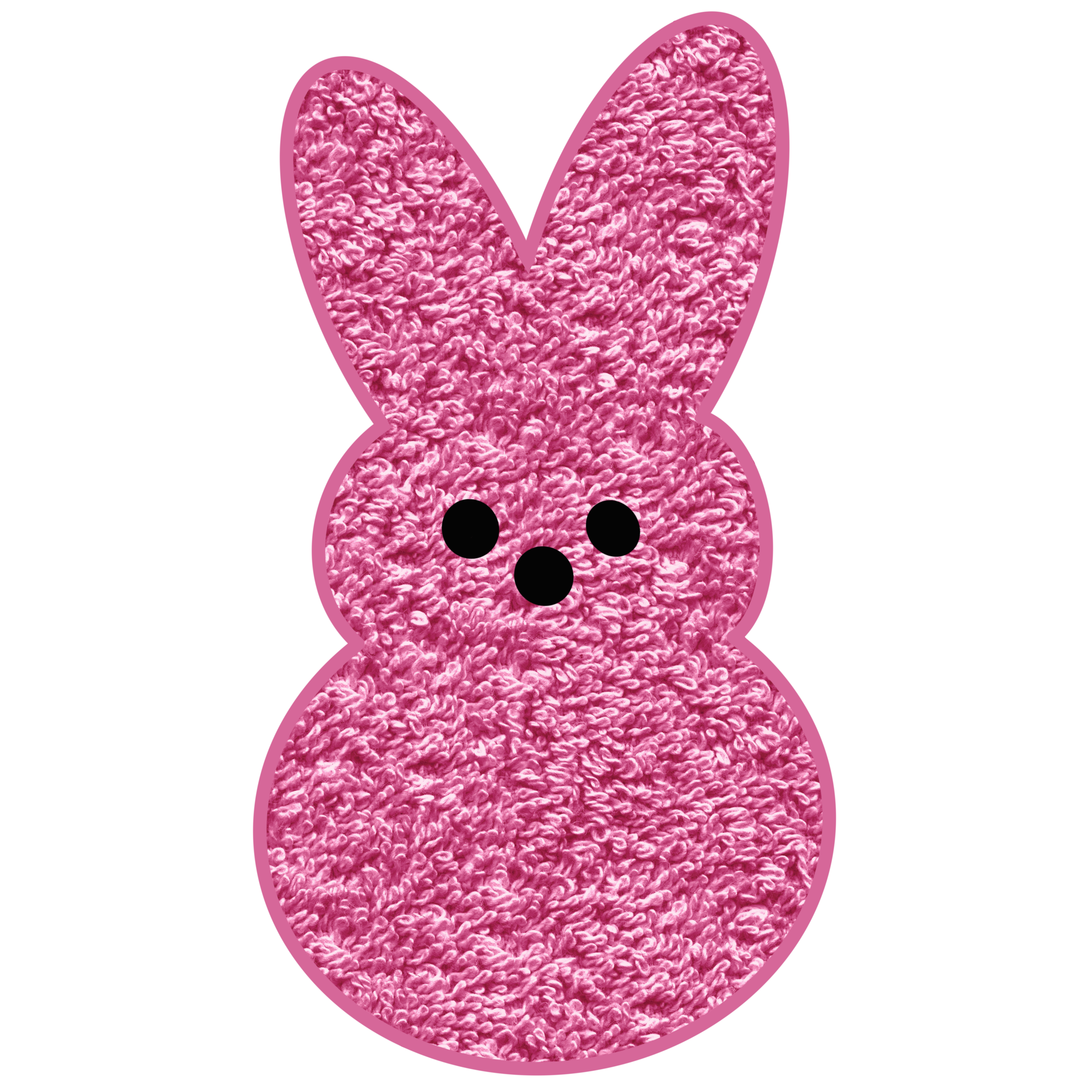 Pink bunny shaped plush DTF