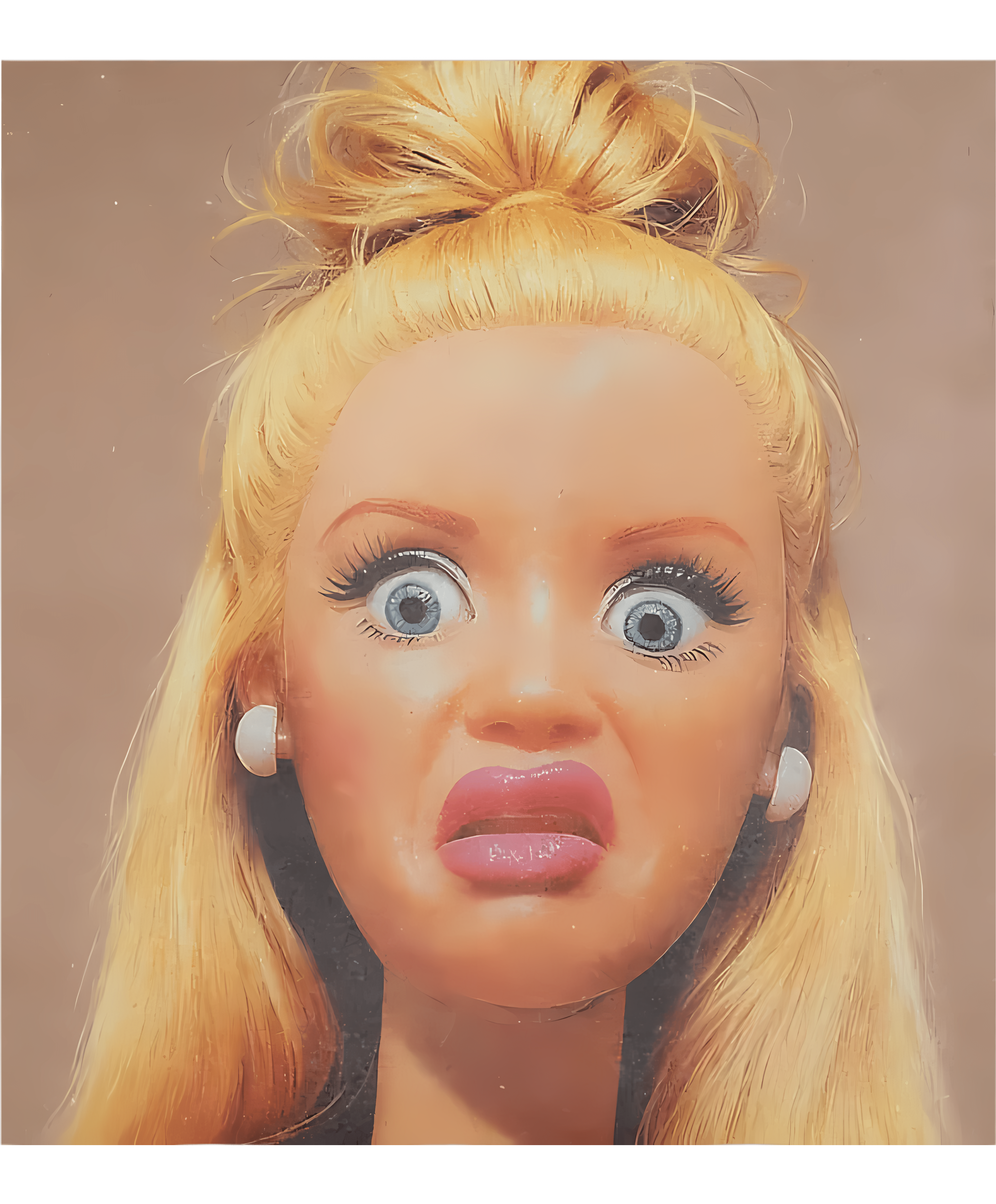 Retro Blonde Wig DTF