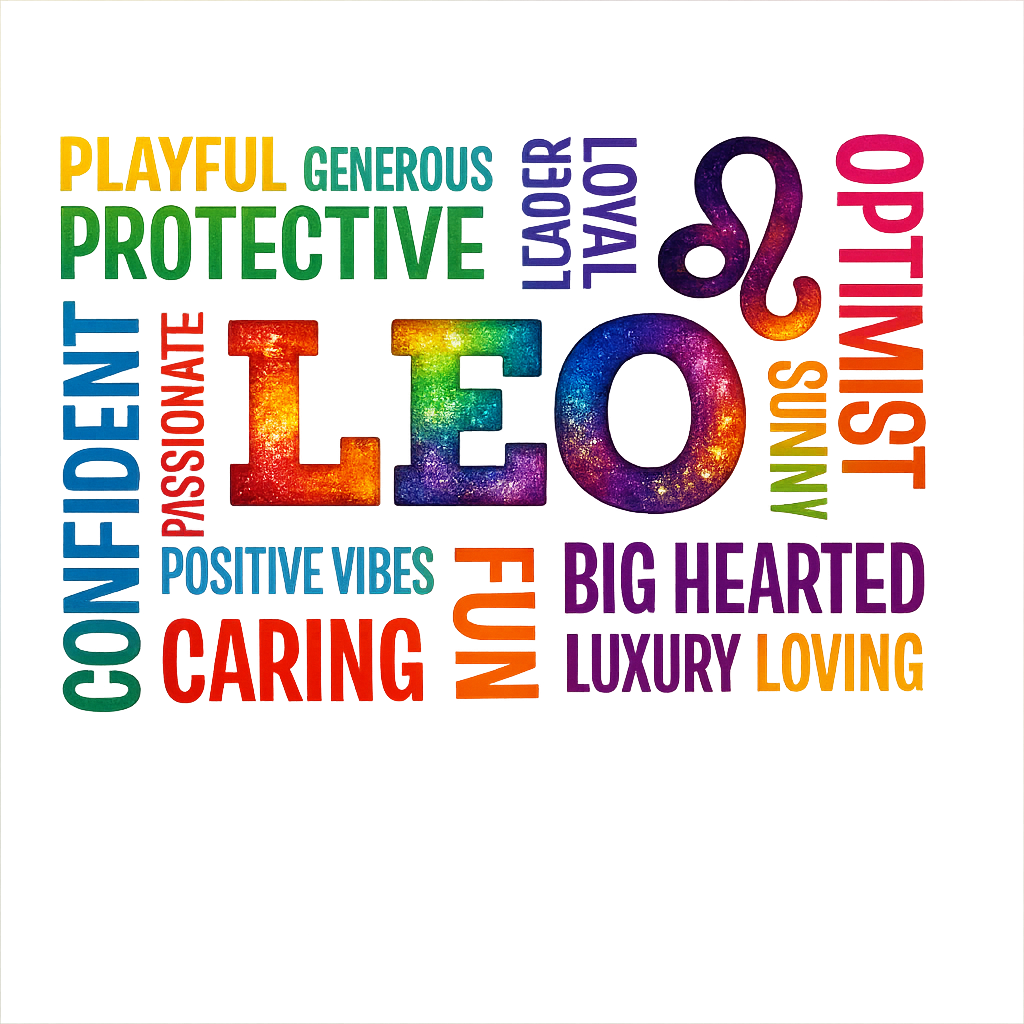 Leo Zodiac Sign Poster DTF