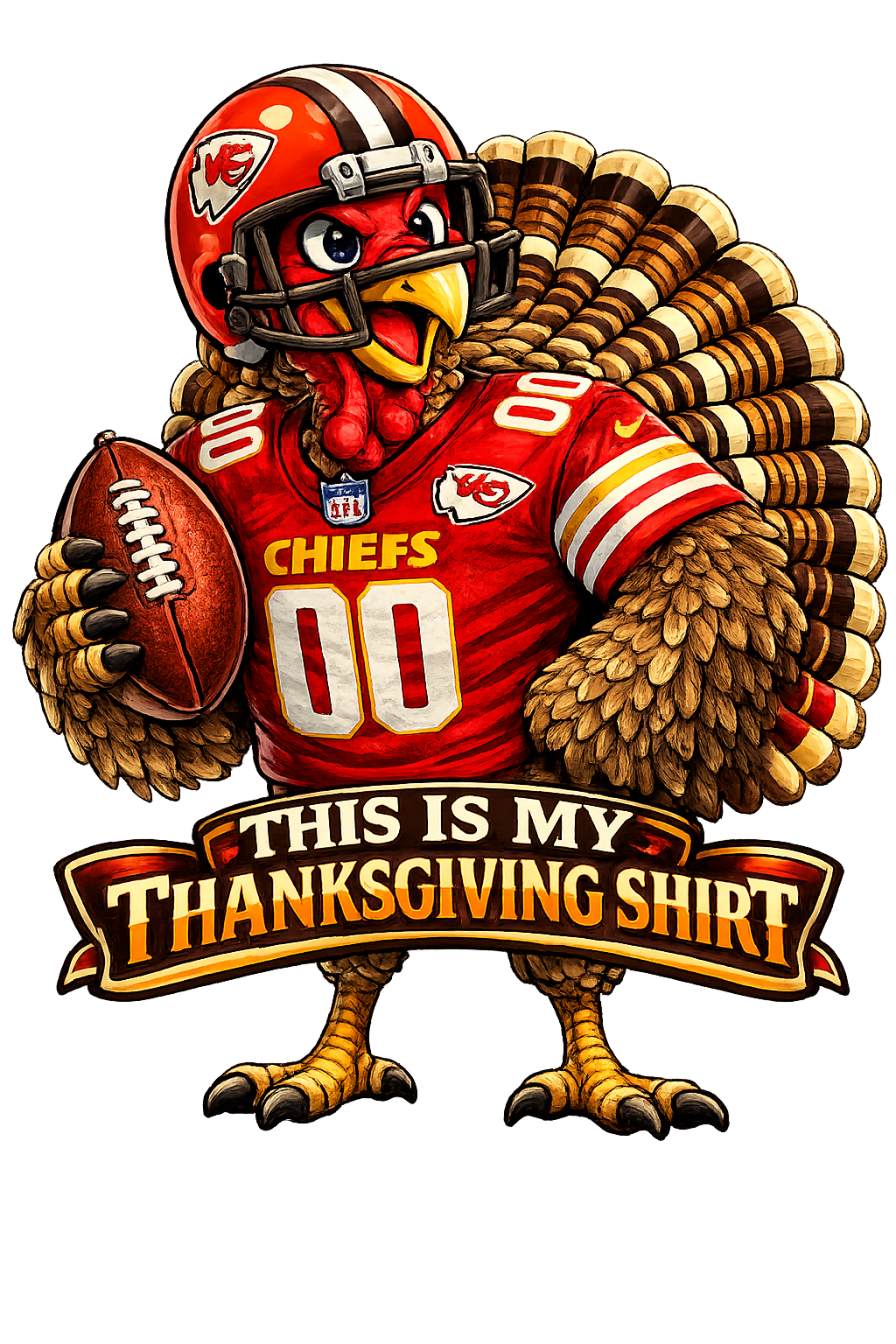 Chiefs Thanksgiving Football Shirt DTF