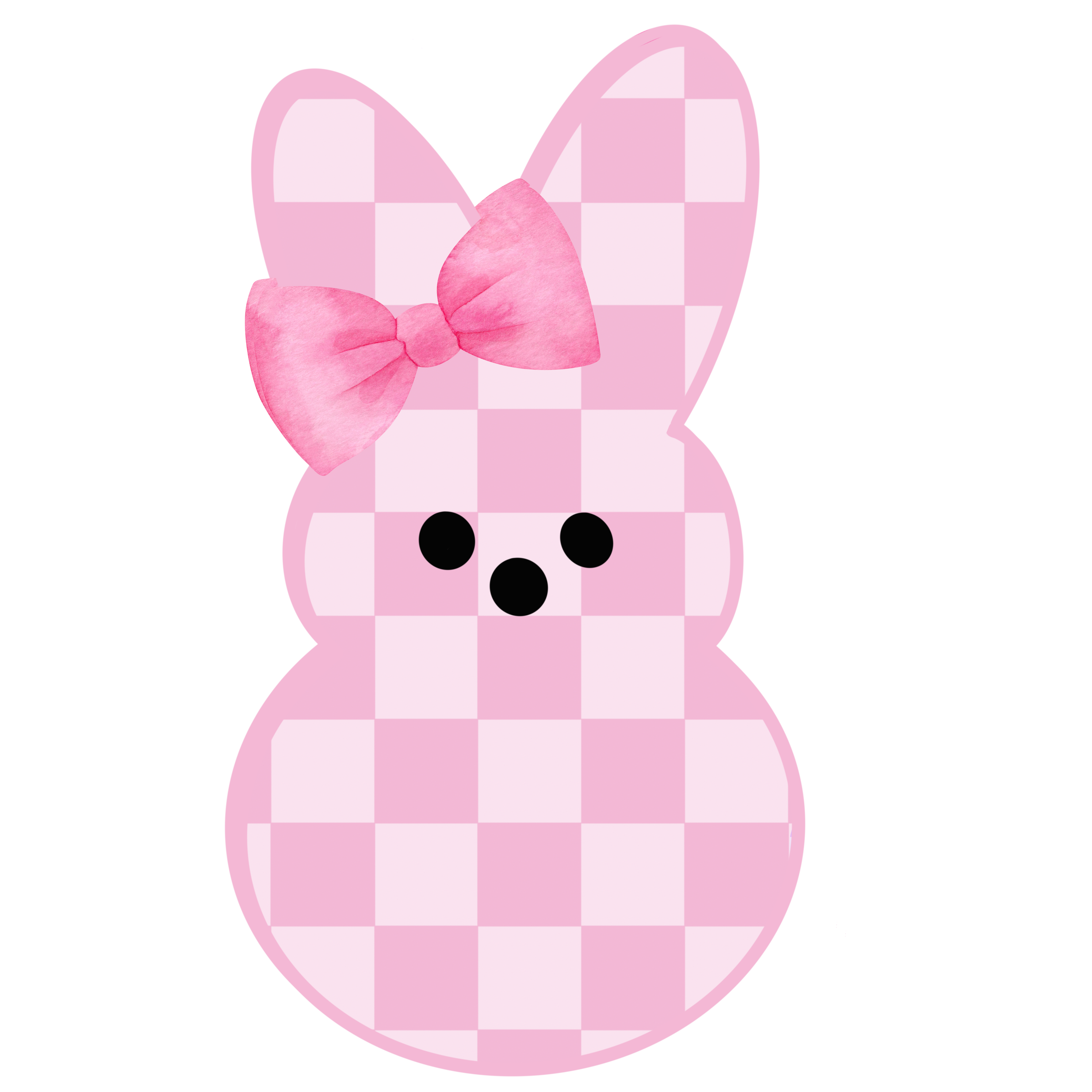 Pink Gingham Bunny DTF