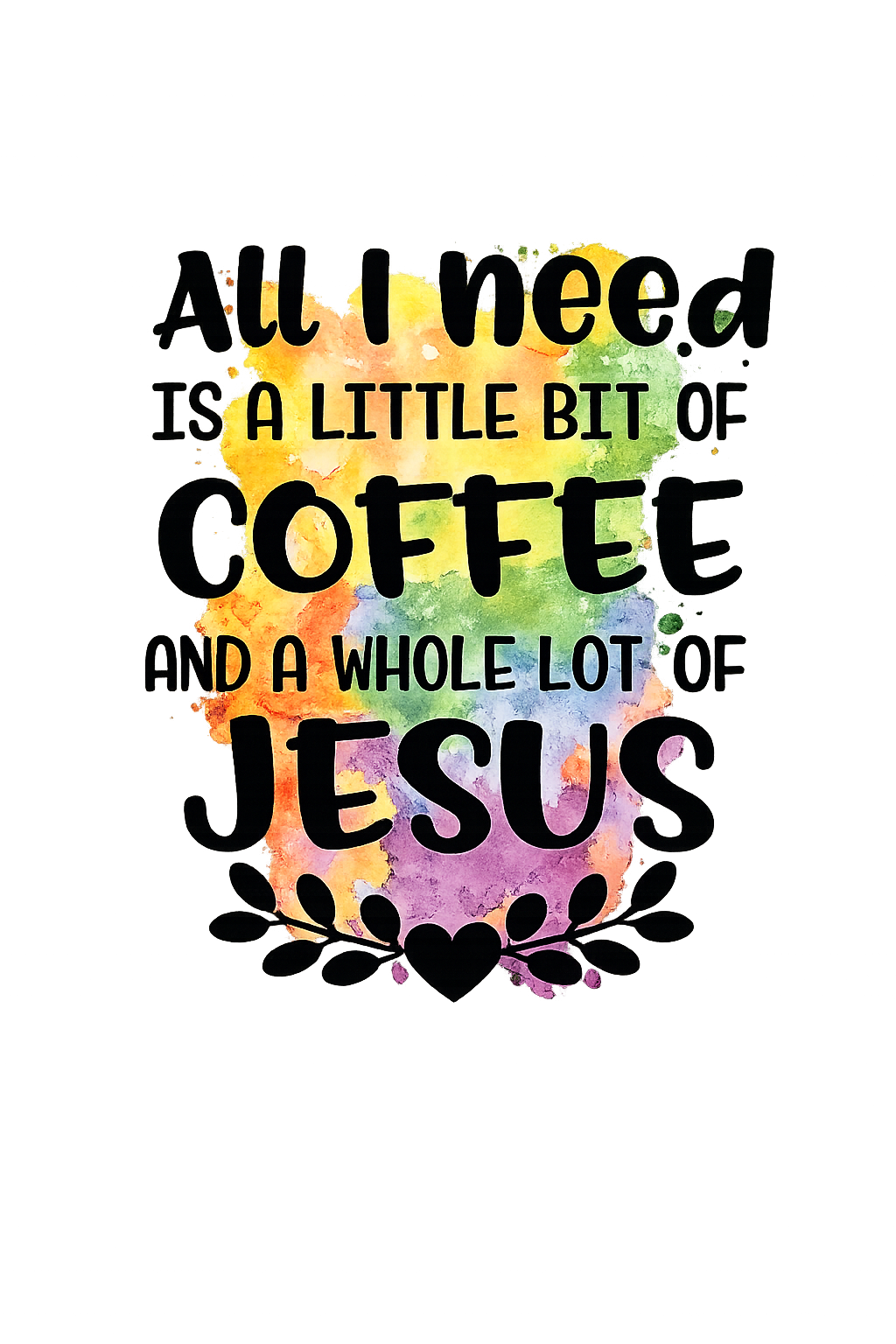 Inspirational Coffee & Jesus Wall Art DTF