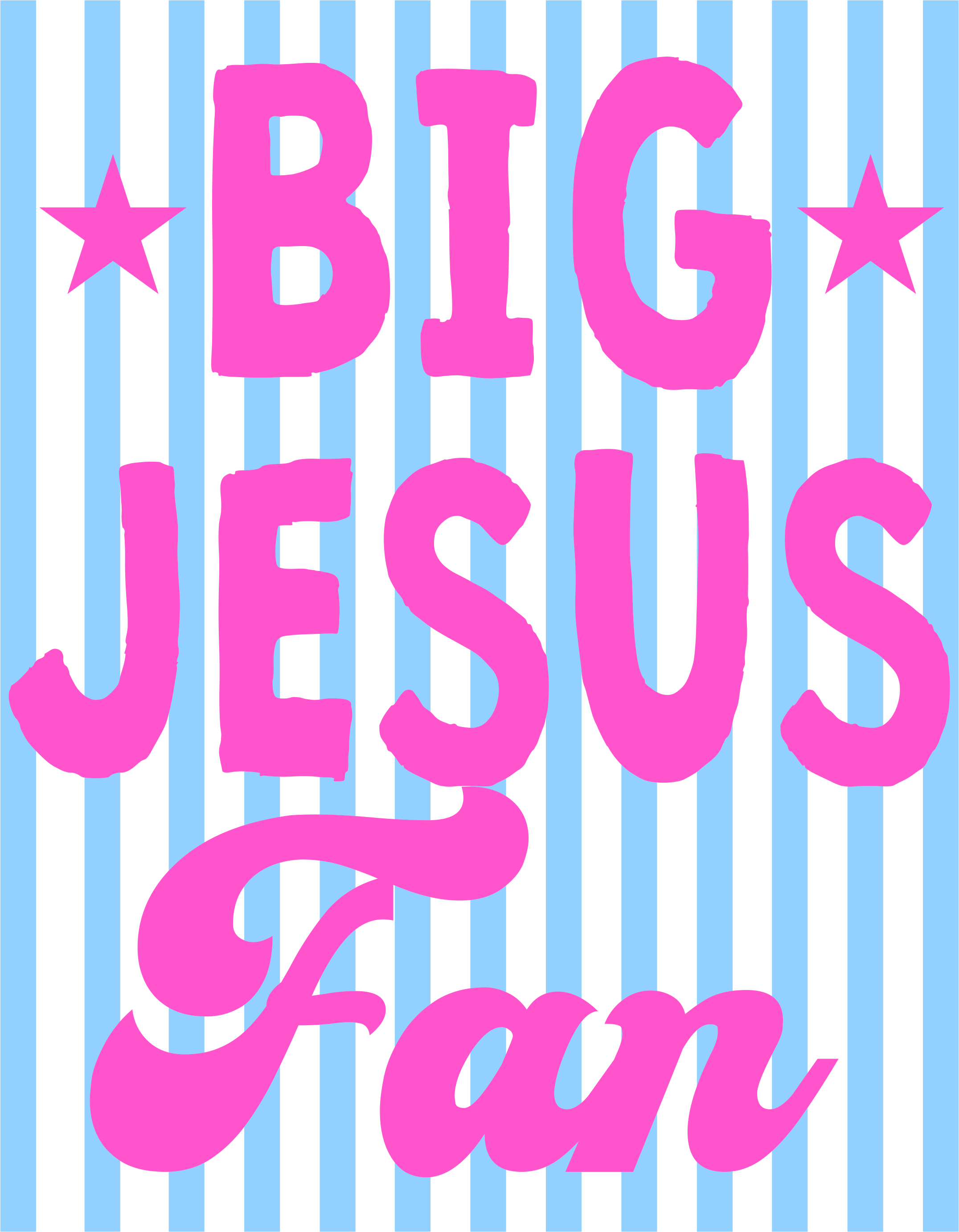 Big Jesus Fan Poster DTF