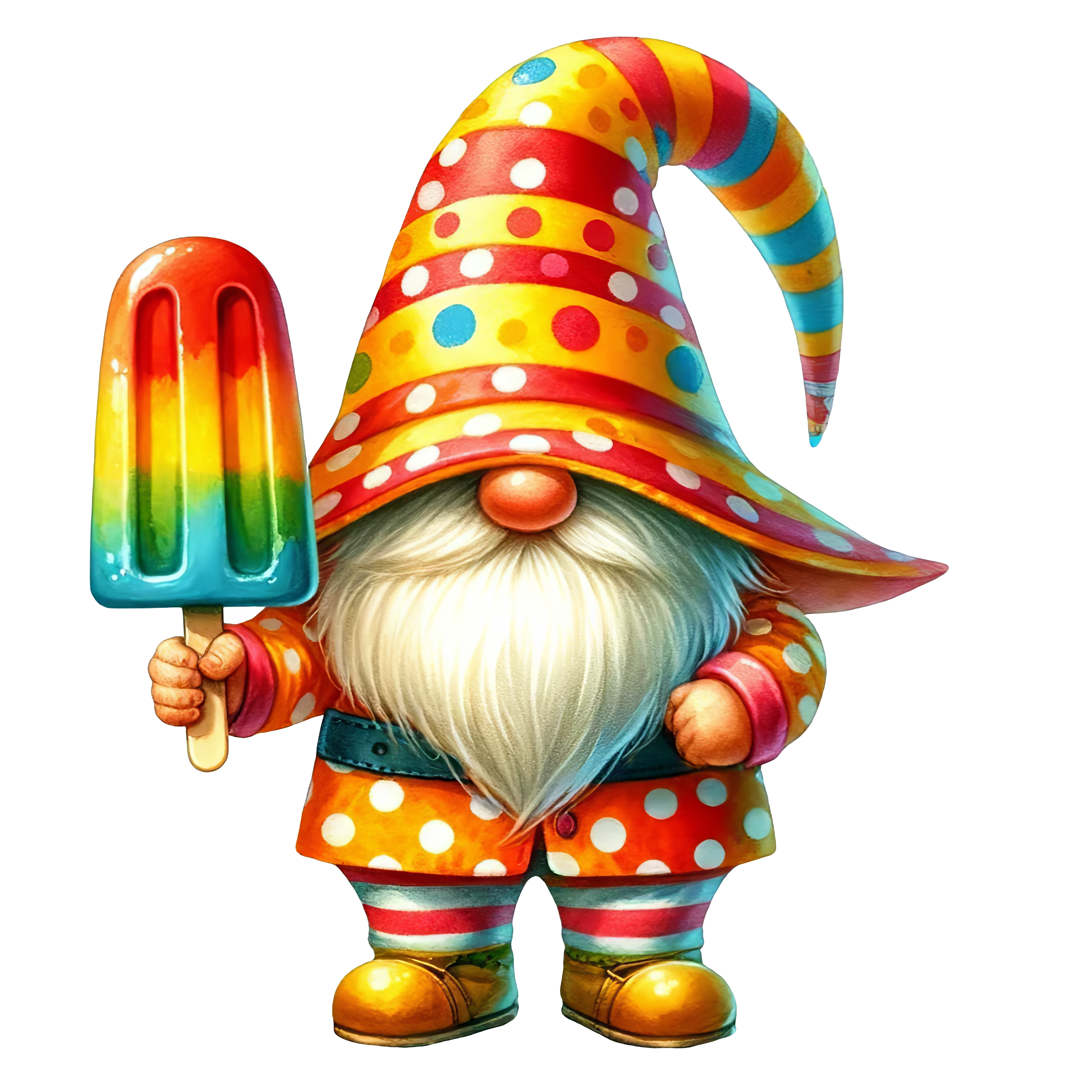 Polka Dot Gnome Figurine DTF