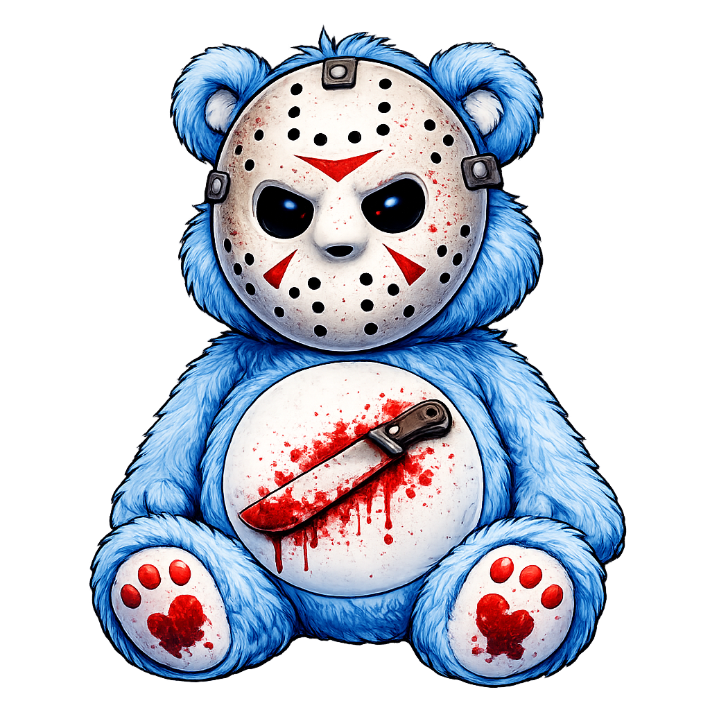 Horror Teddy Plush DTF