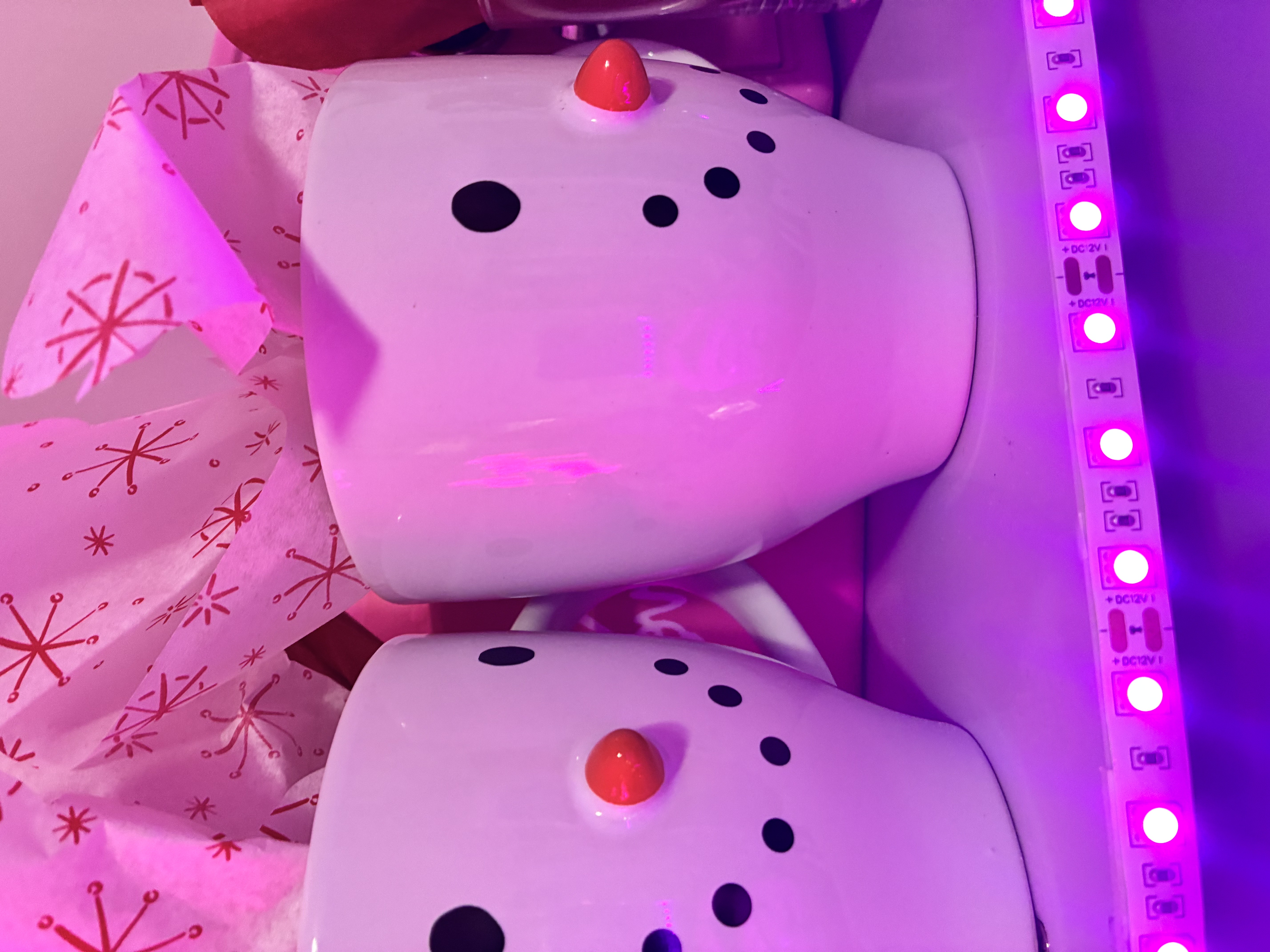 Snowman Face Ceramic Mugs Candle