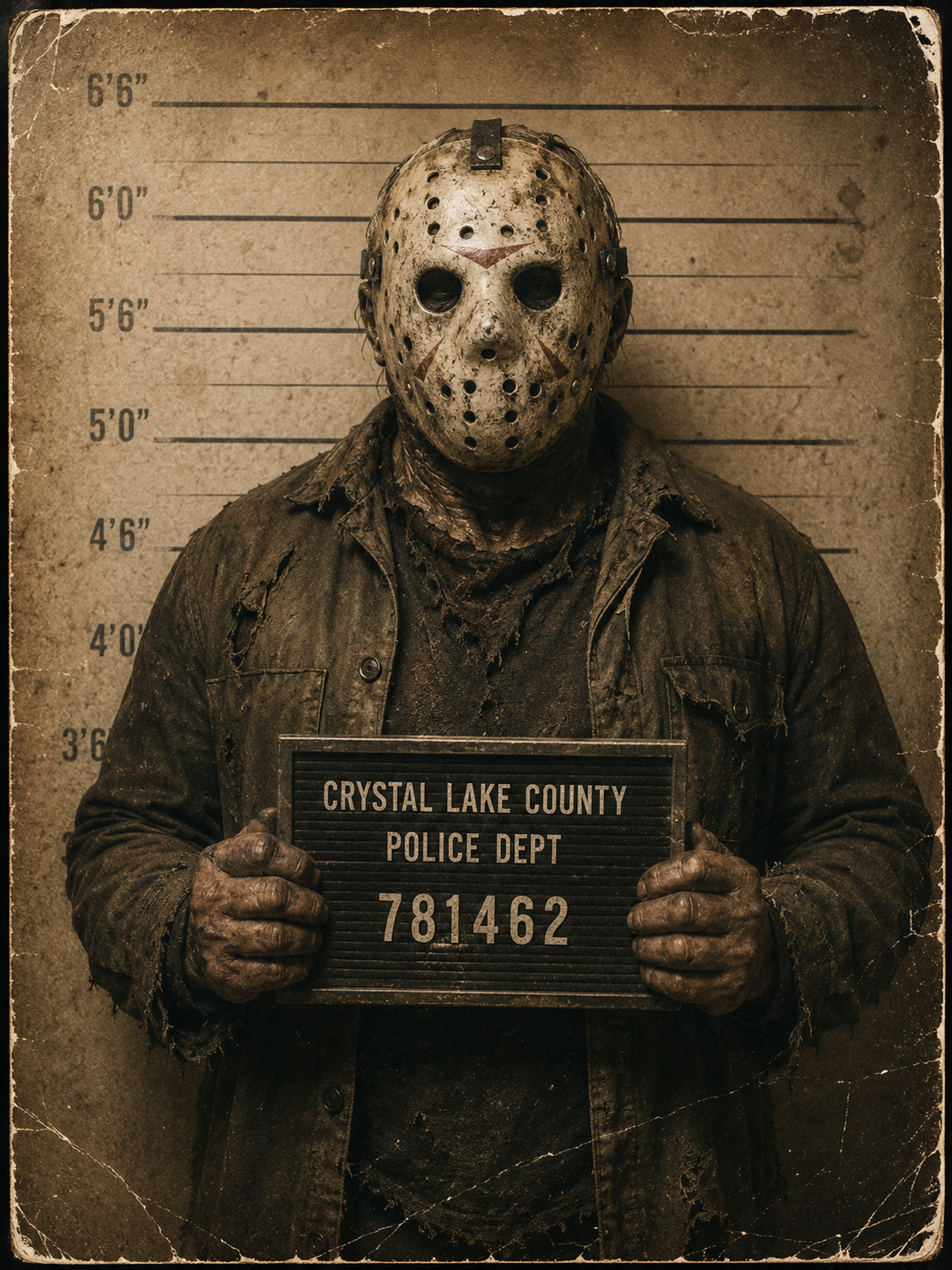 Hockey Mask Serial Killer Costume DTF