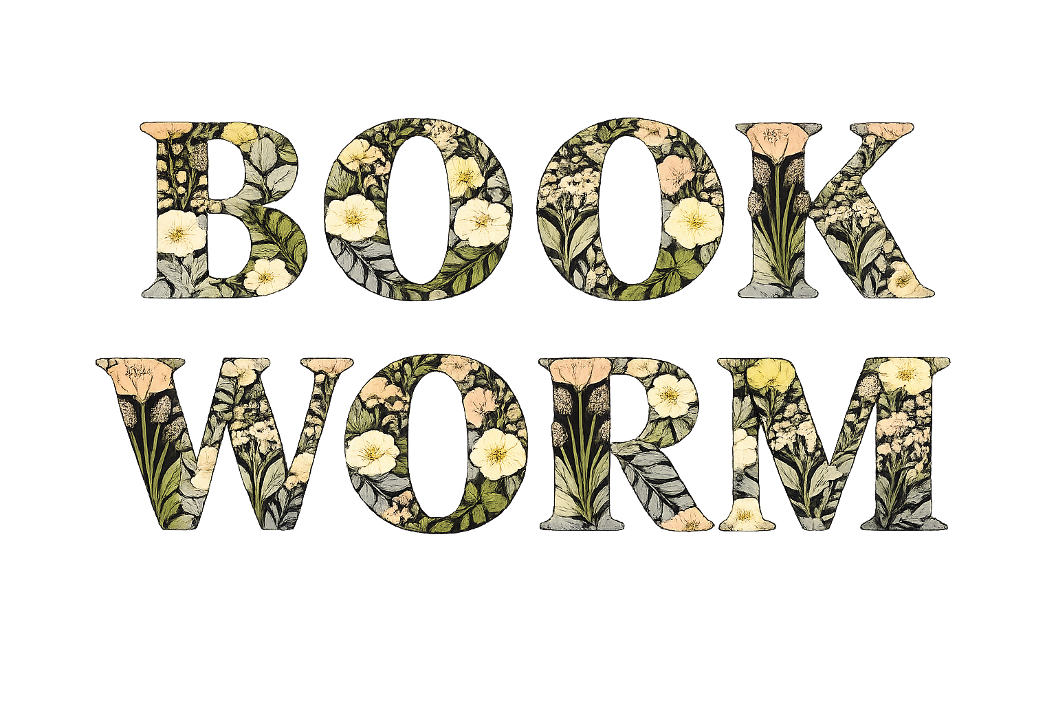 Bookworm Floral DTF