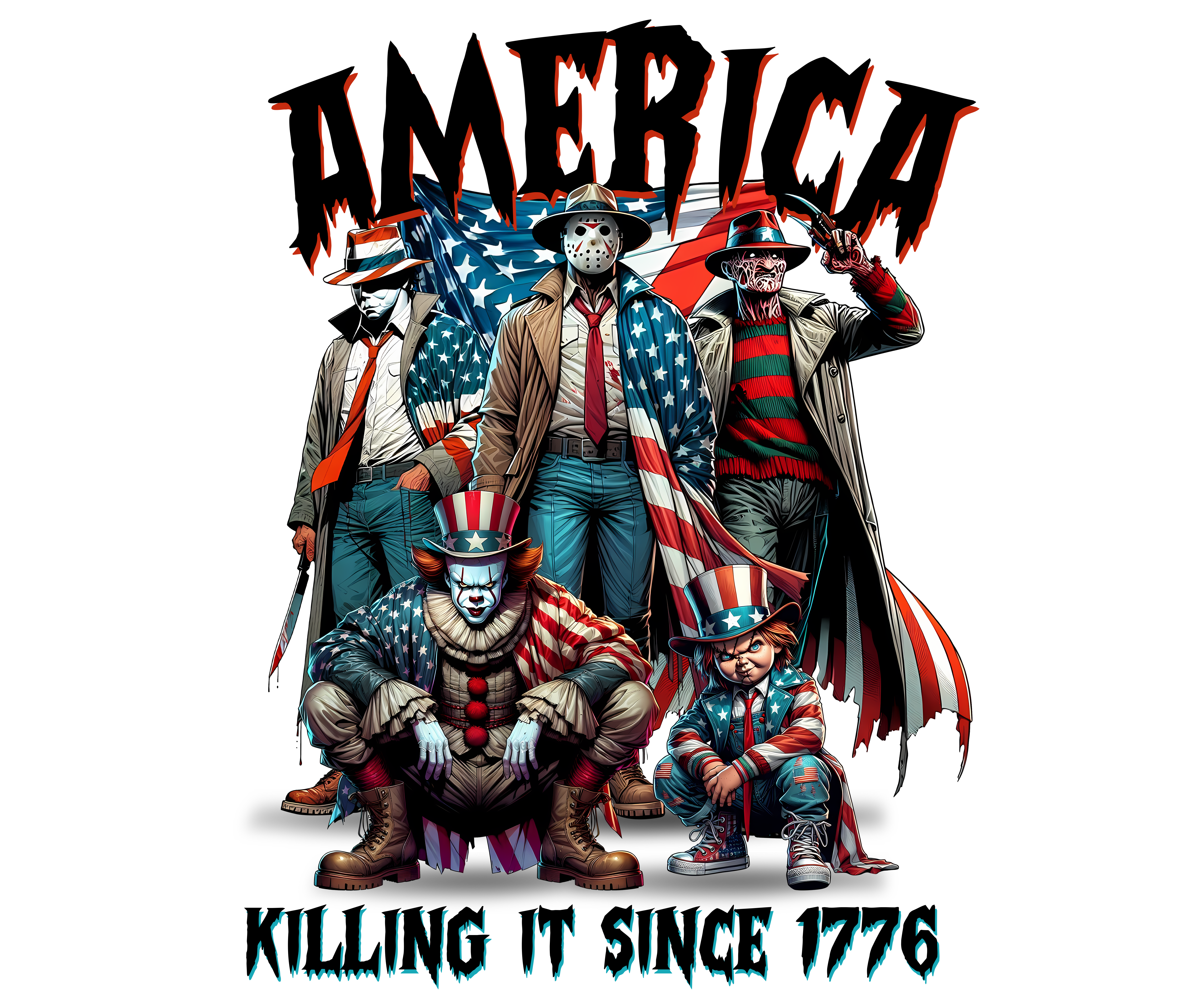 Patriotic Graphic T-Shirt DTF