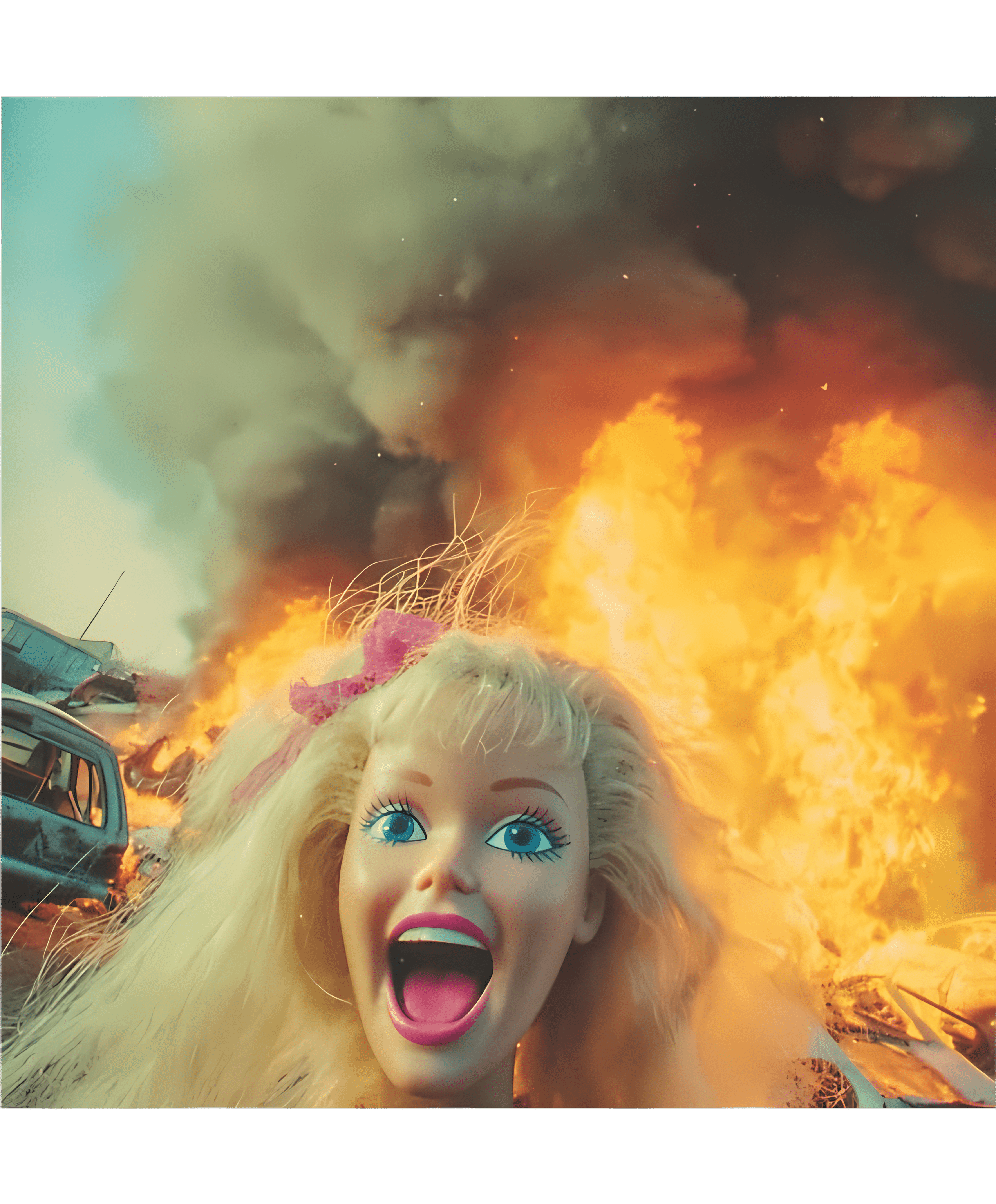 Explosive Action Art Print DTF