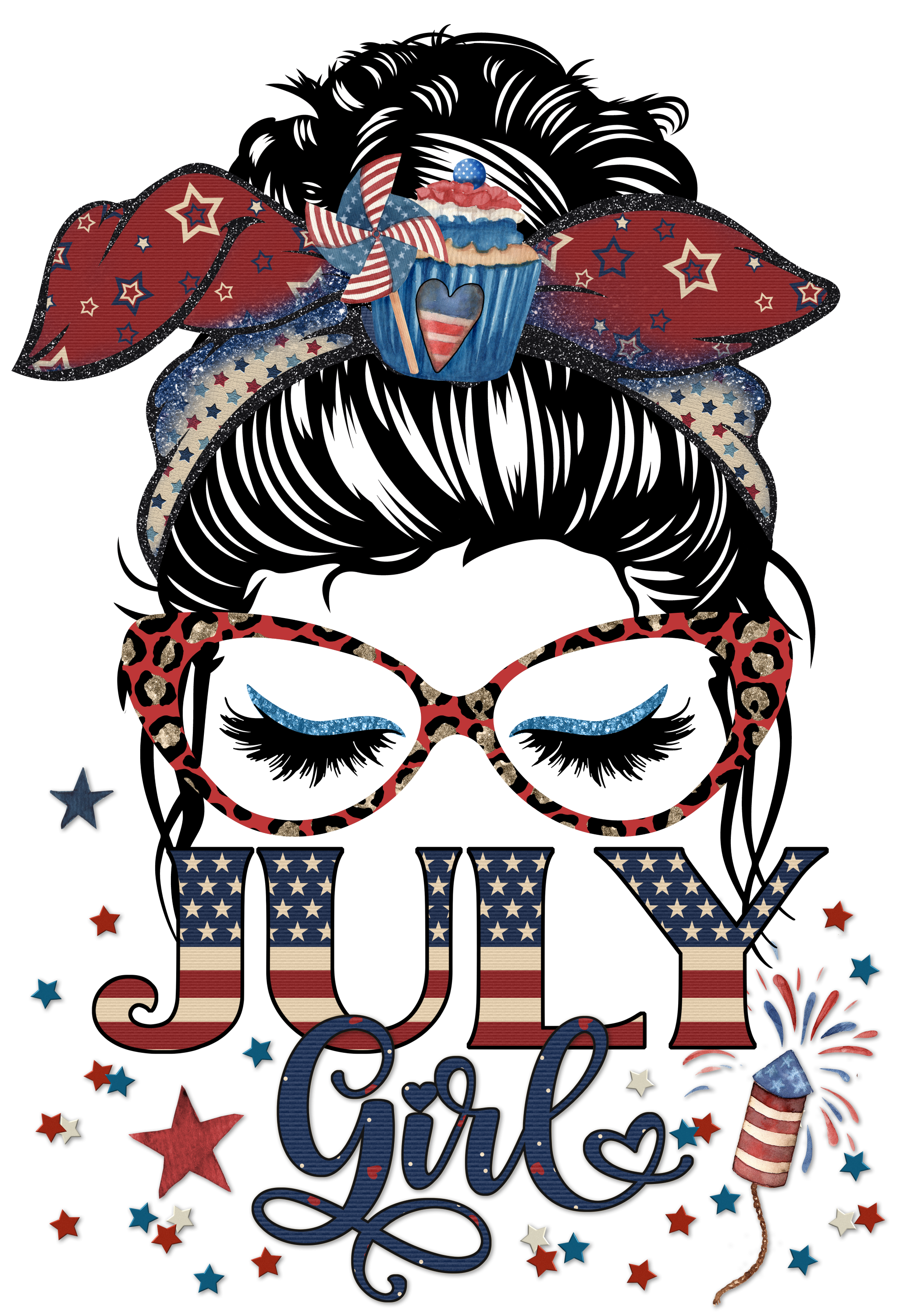 July Girl Patriotic DTF