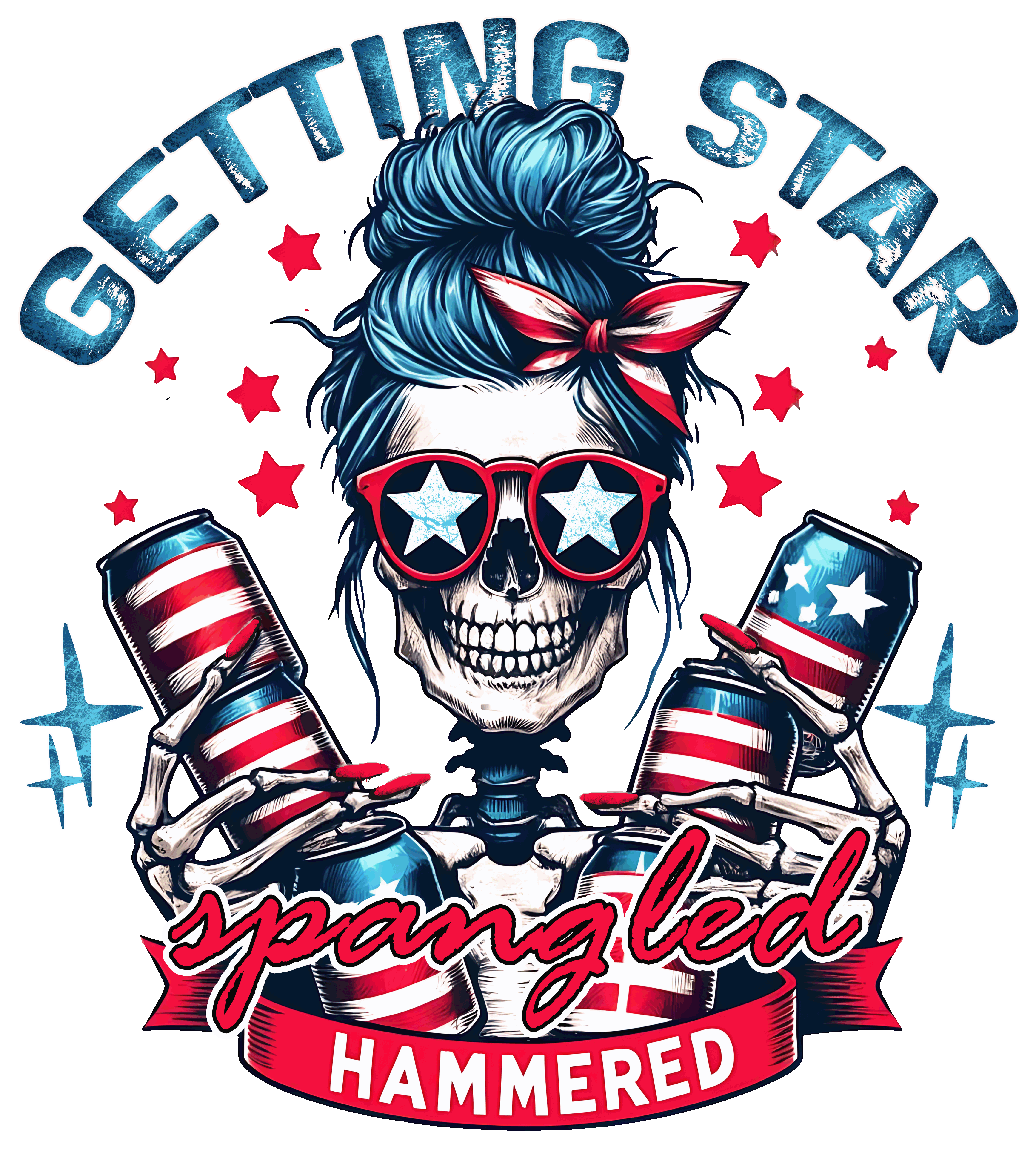 Star Spangled Hammered T-Shirt DTF