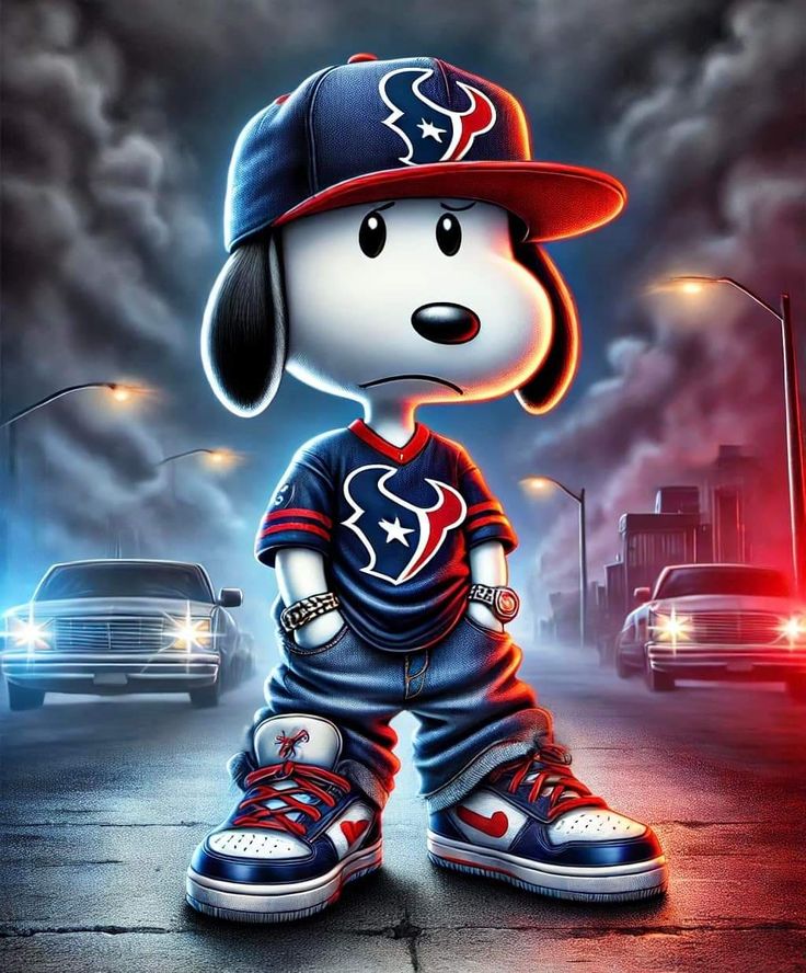 Snoopy Houston Sports Fan Figurine DTF