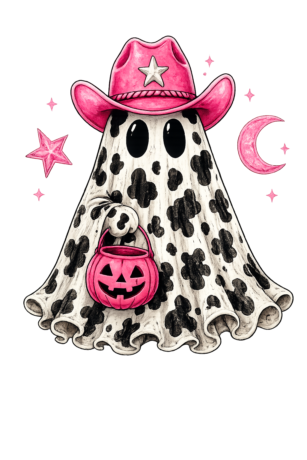 Cowgirl Ghost Plush Toy DTF