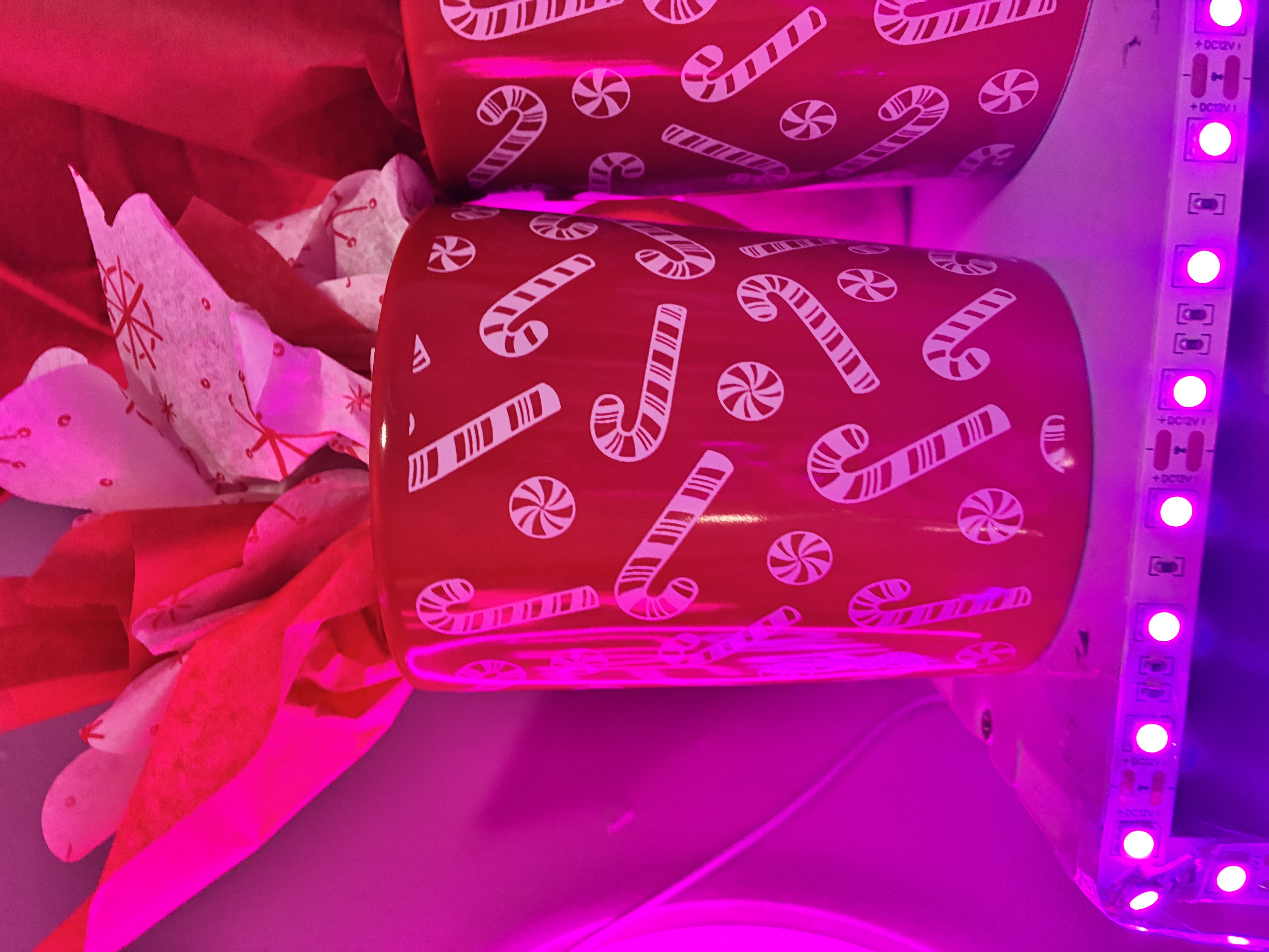 Festive Candy Cane Mug Candle