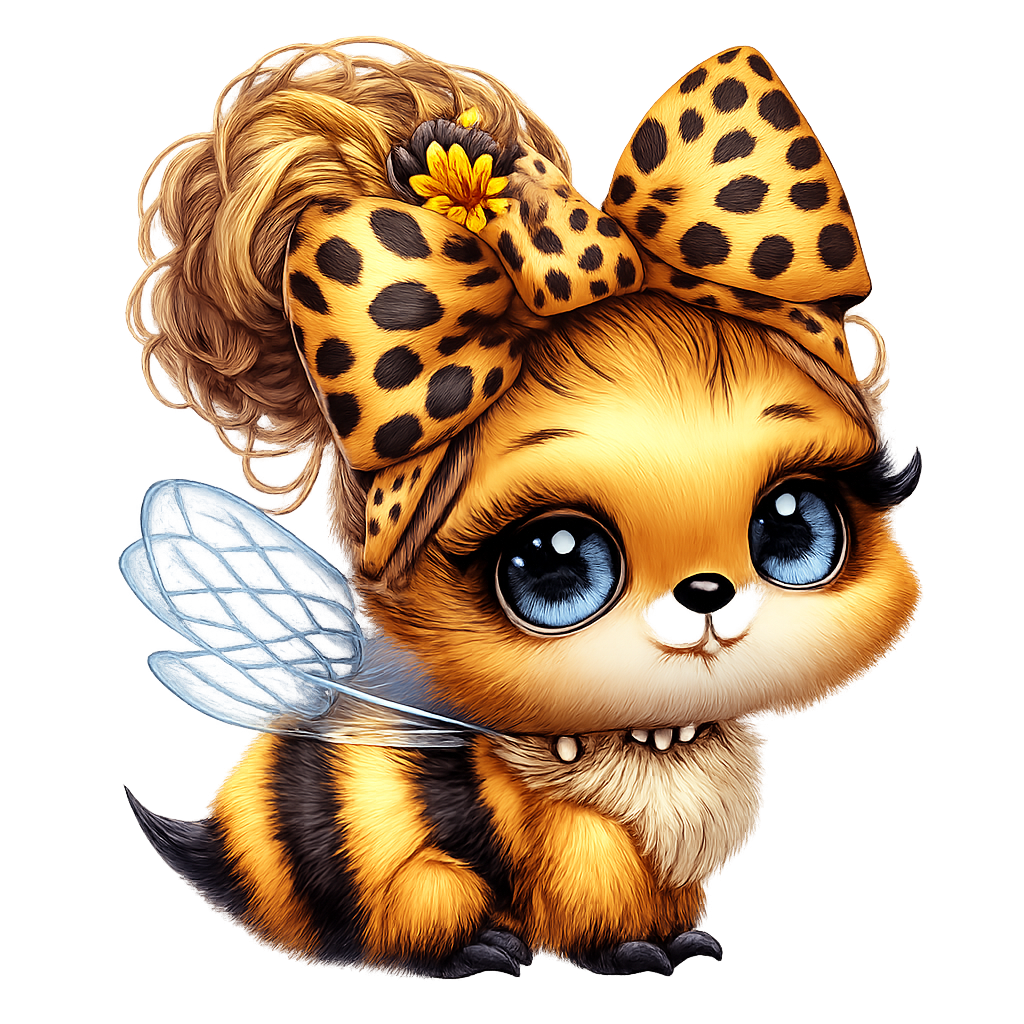 Leopard Print Bumblebee DTF