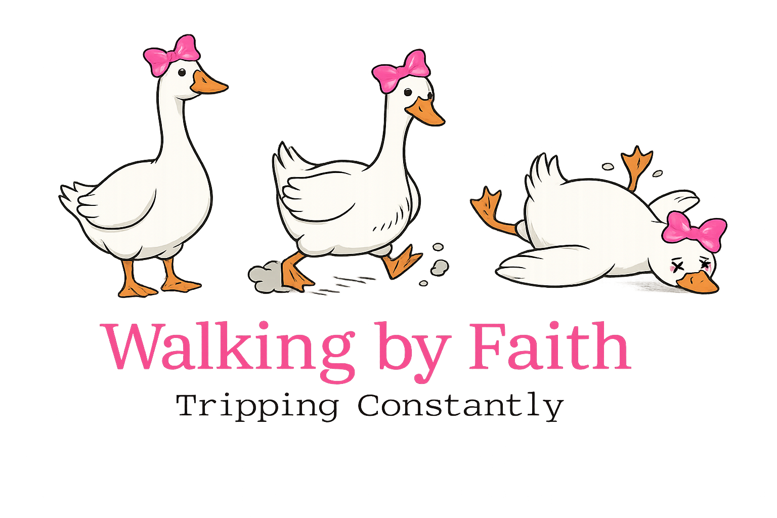 Walking by Faith Duck Poster DTF