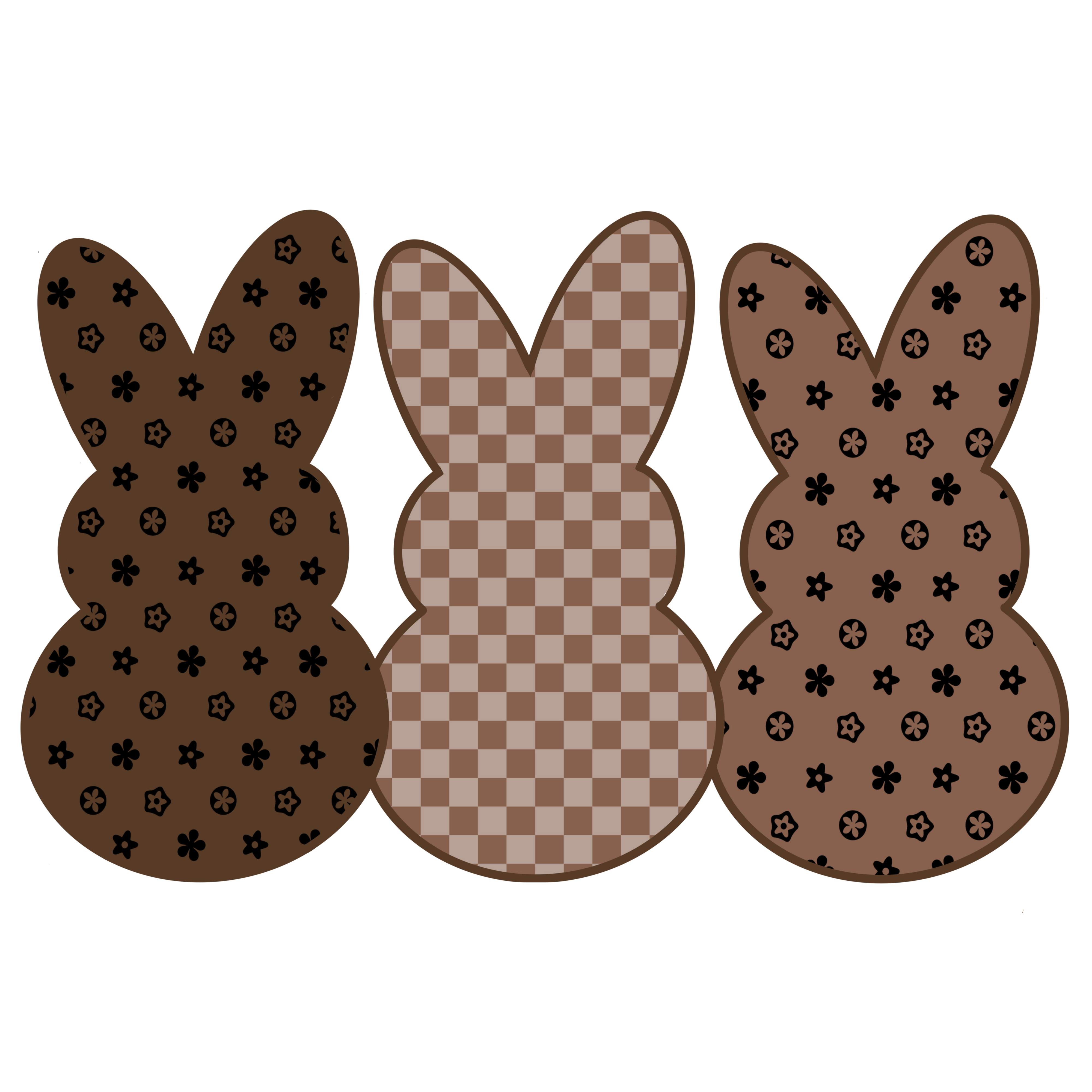 Chocolate Bunny Trio DTF