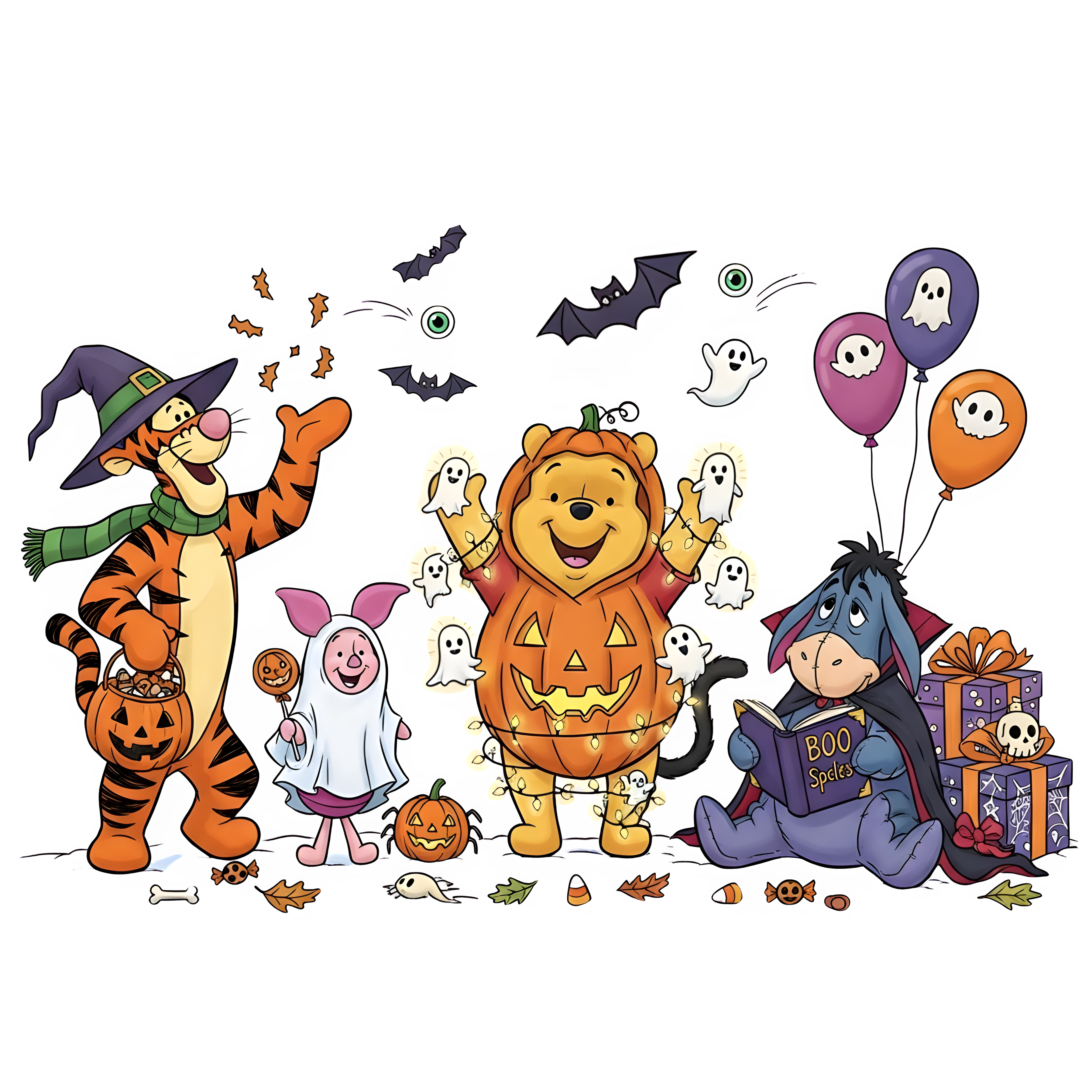 Winnie the Pooh Halloween Party Figurine Set DTF
