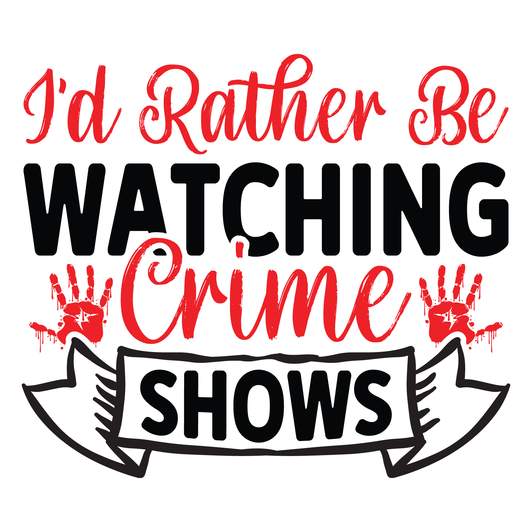 Crime Show Fan Decorative DTF