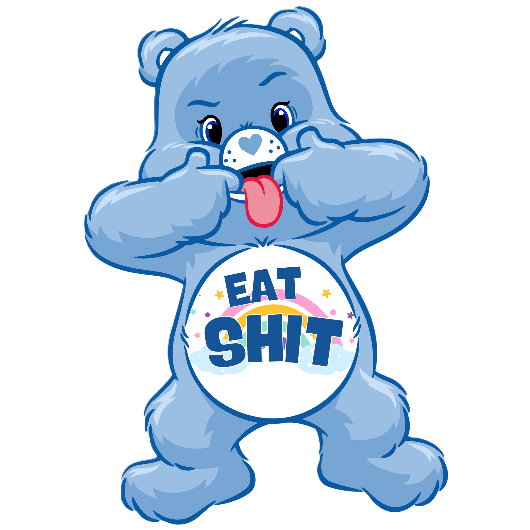 Blue Bear Attitude Sticker DTF