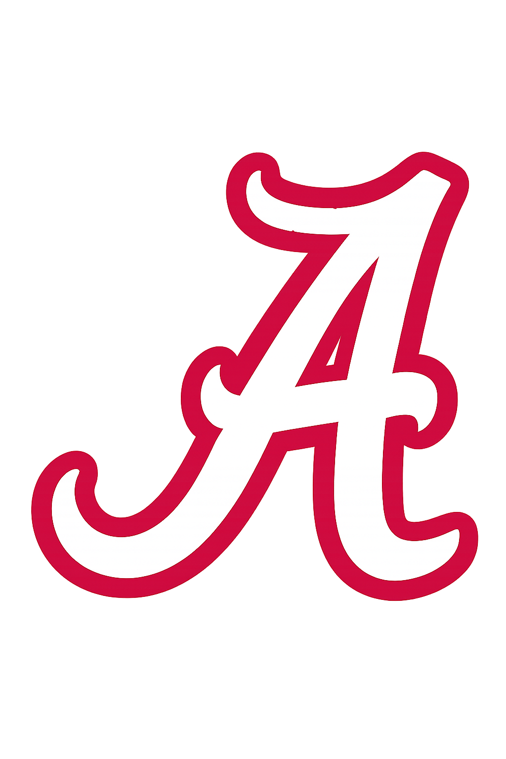 Crimson Script A Sticker DTF