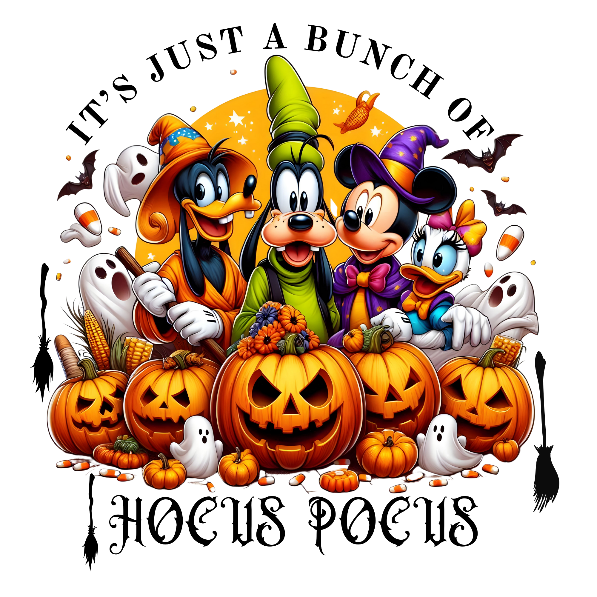 Disney Halloween Pumpkin Party Decor DTF