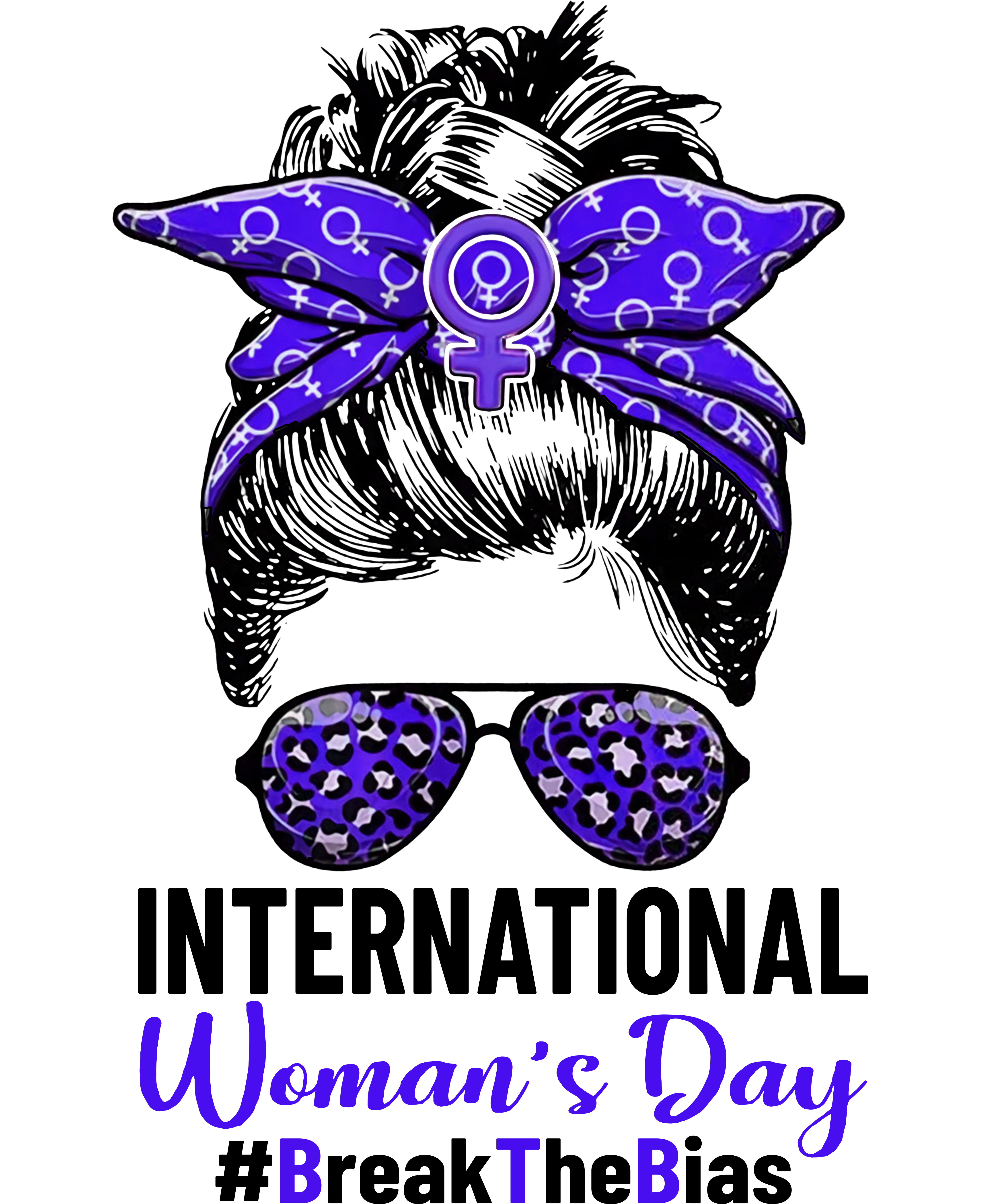 Woman's Day Hair Bow & Sunglasses Set DTF