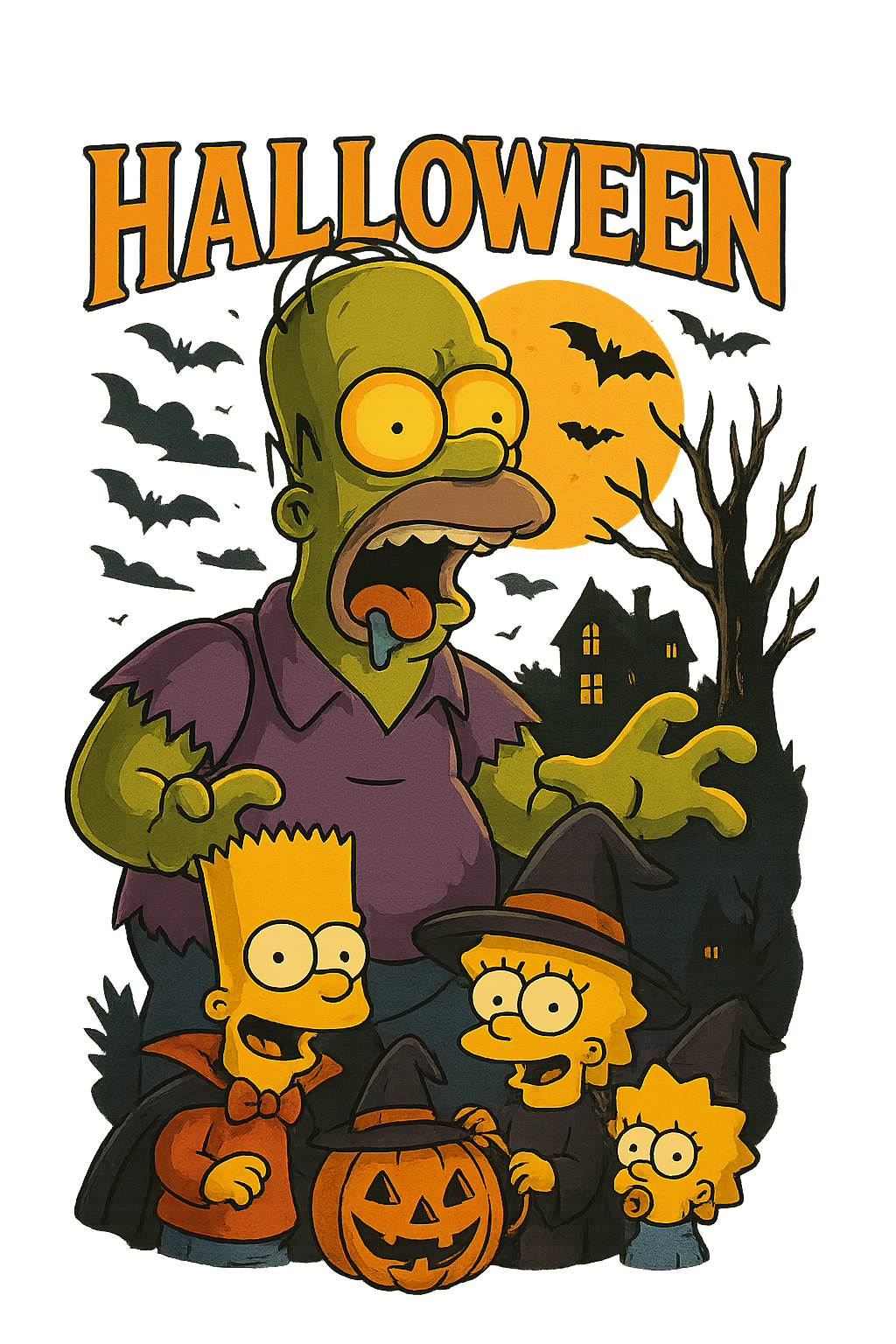 Halloween Zombie Family T-Shirt DTF
