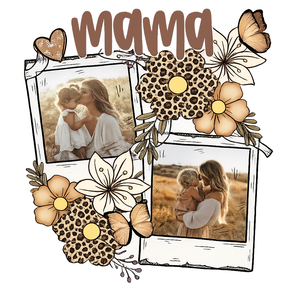 Mama Floral Photo Frame DTF