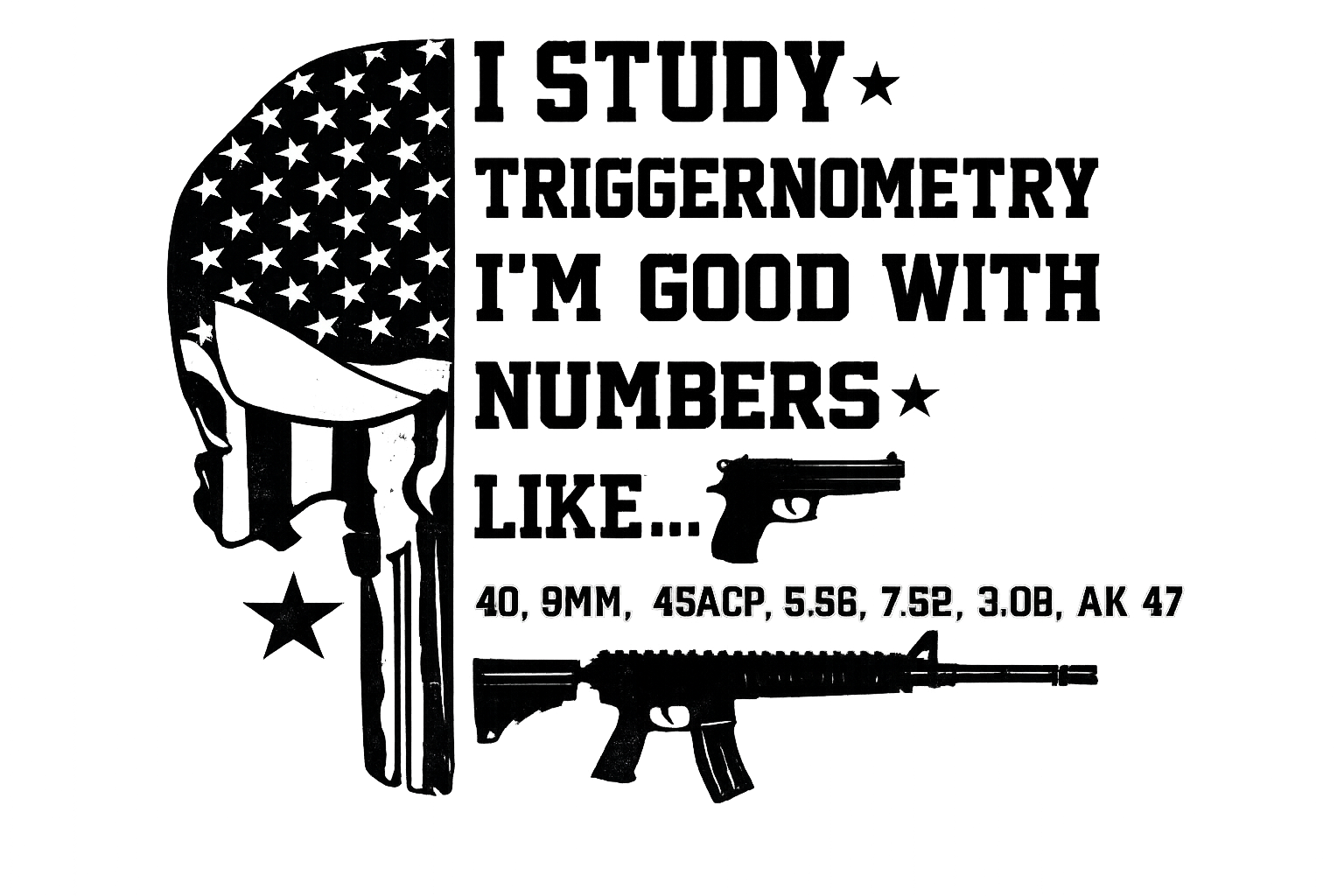 Patriotic Gun Parts Decal DTF