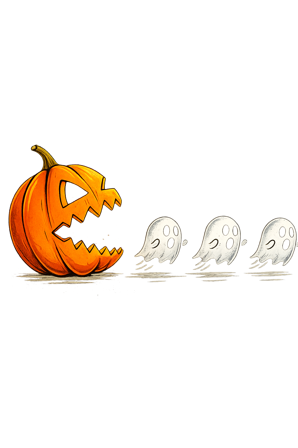 Pumpkin and Ghosts Halloween Decor DTF