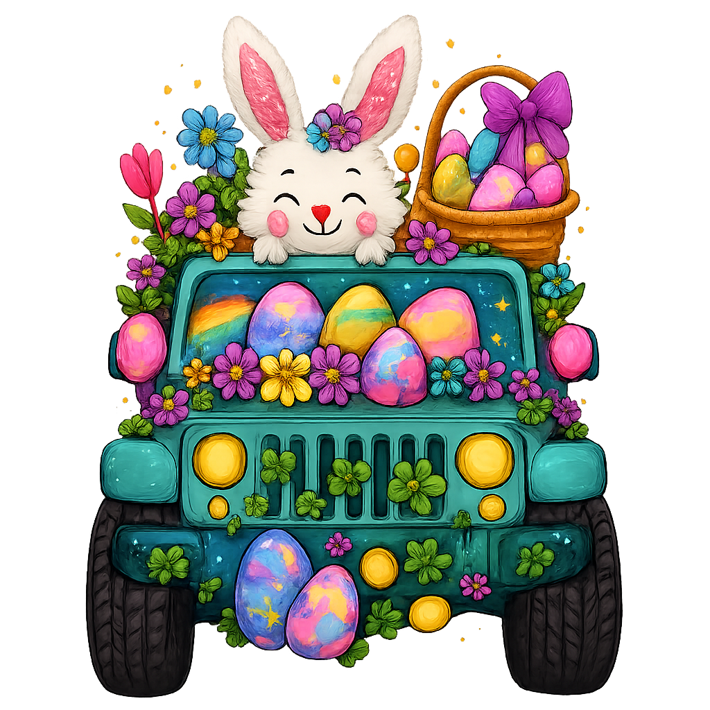 Easter Bunny Jeep DTF