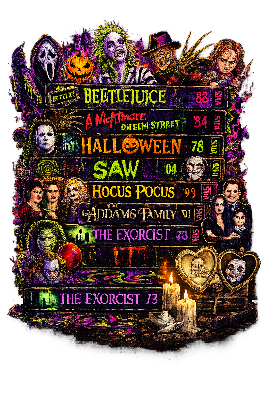Classic Horror Movie Poster DTF