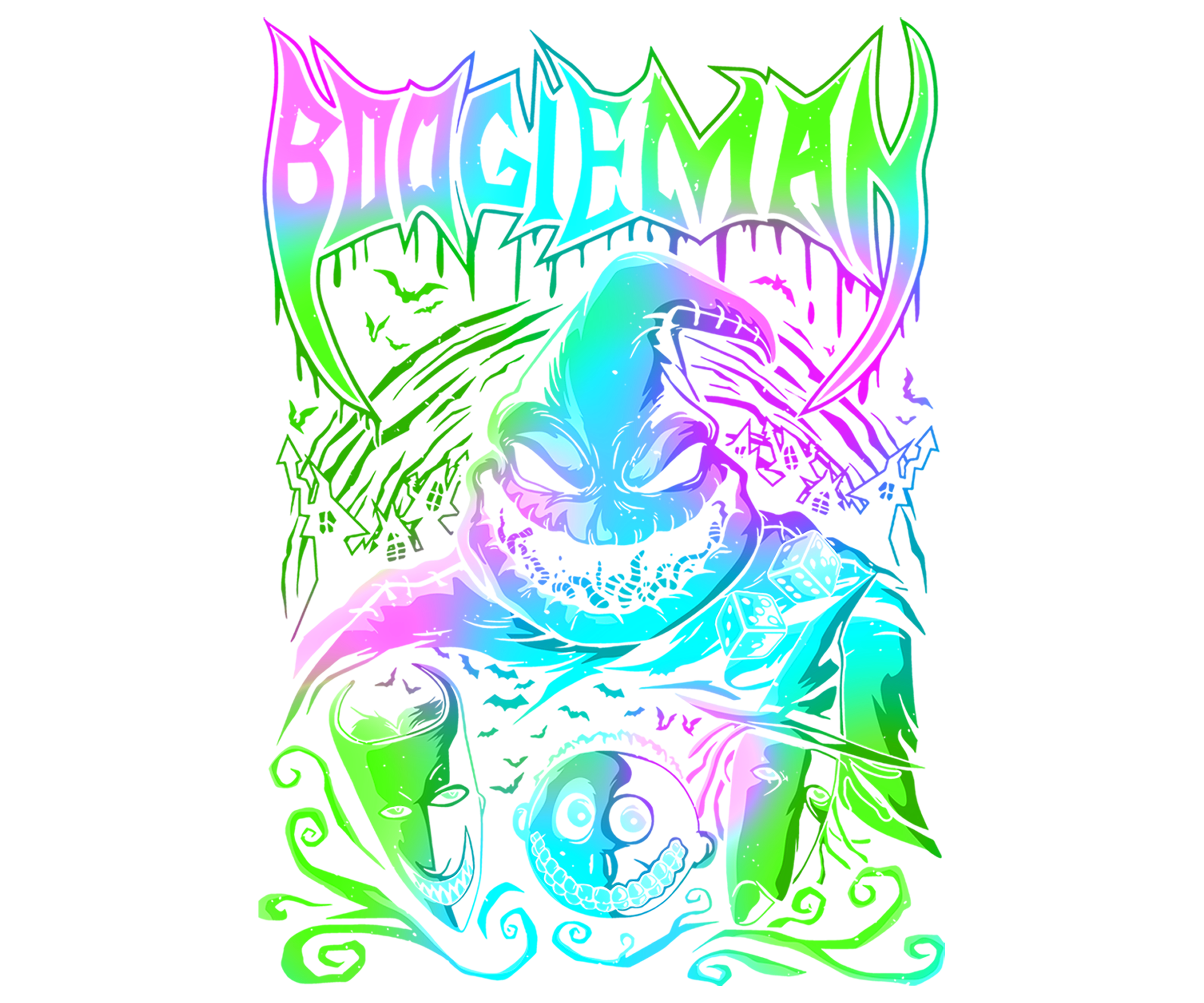 Boogieman Neon Art Print DTF