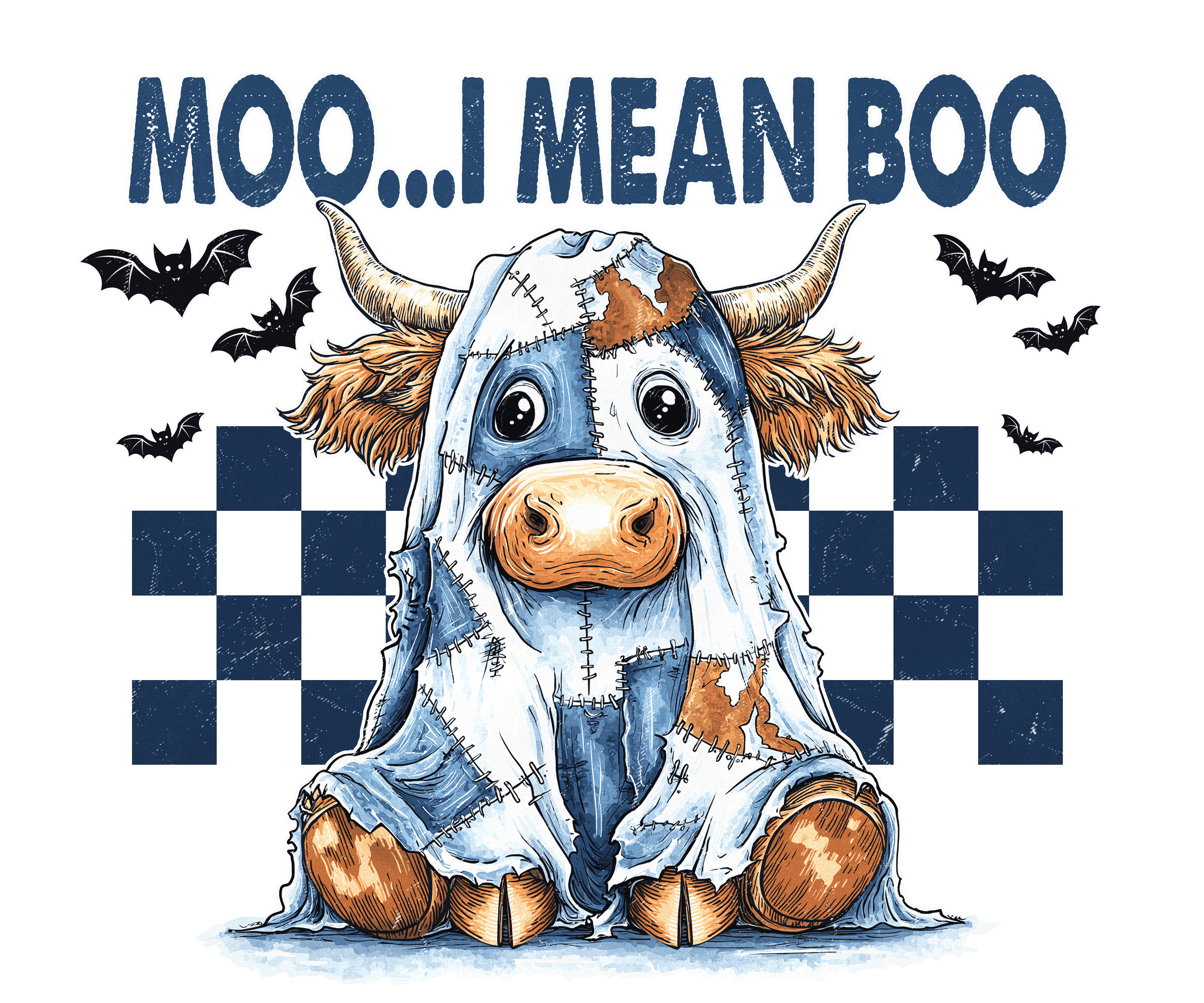 Moo... I Mean Boo Halloween T-Shirt DTF