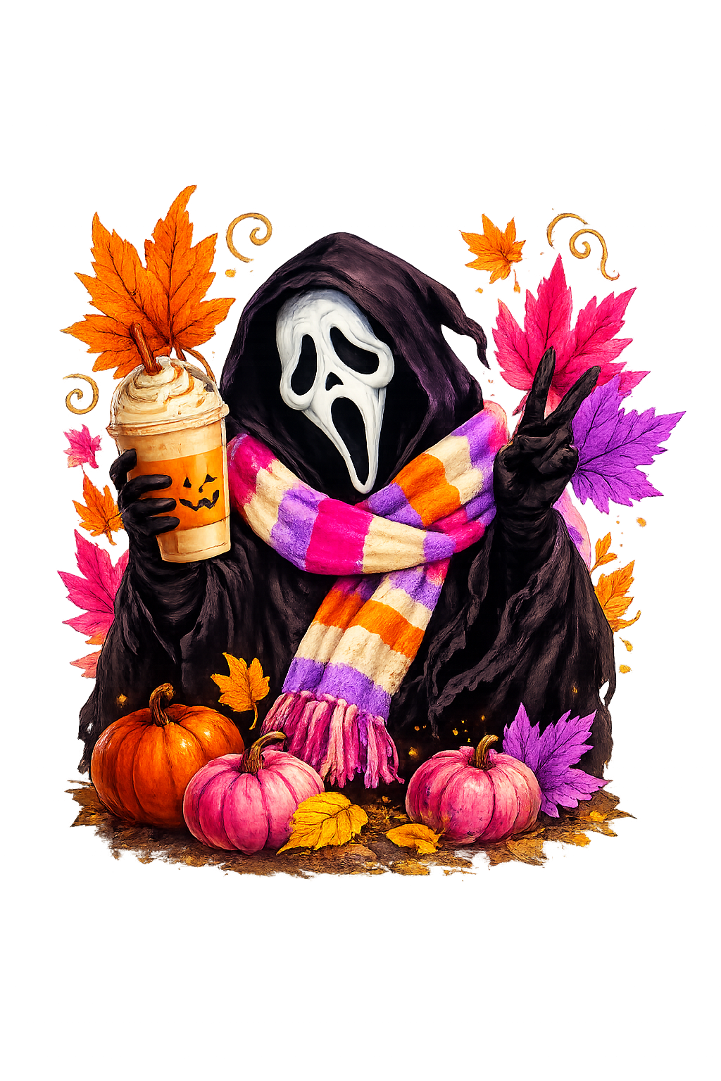 Autumn Ghostface Coffee Poster DTF