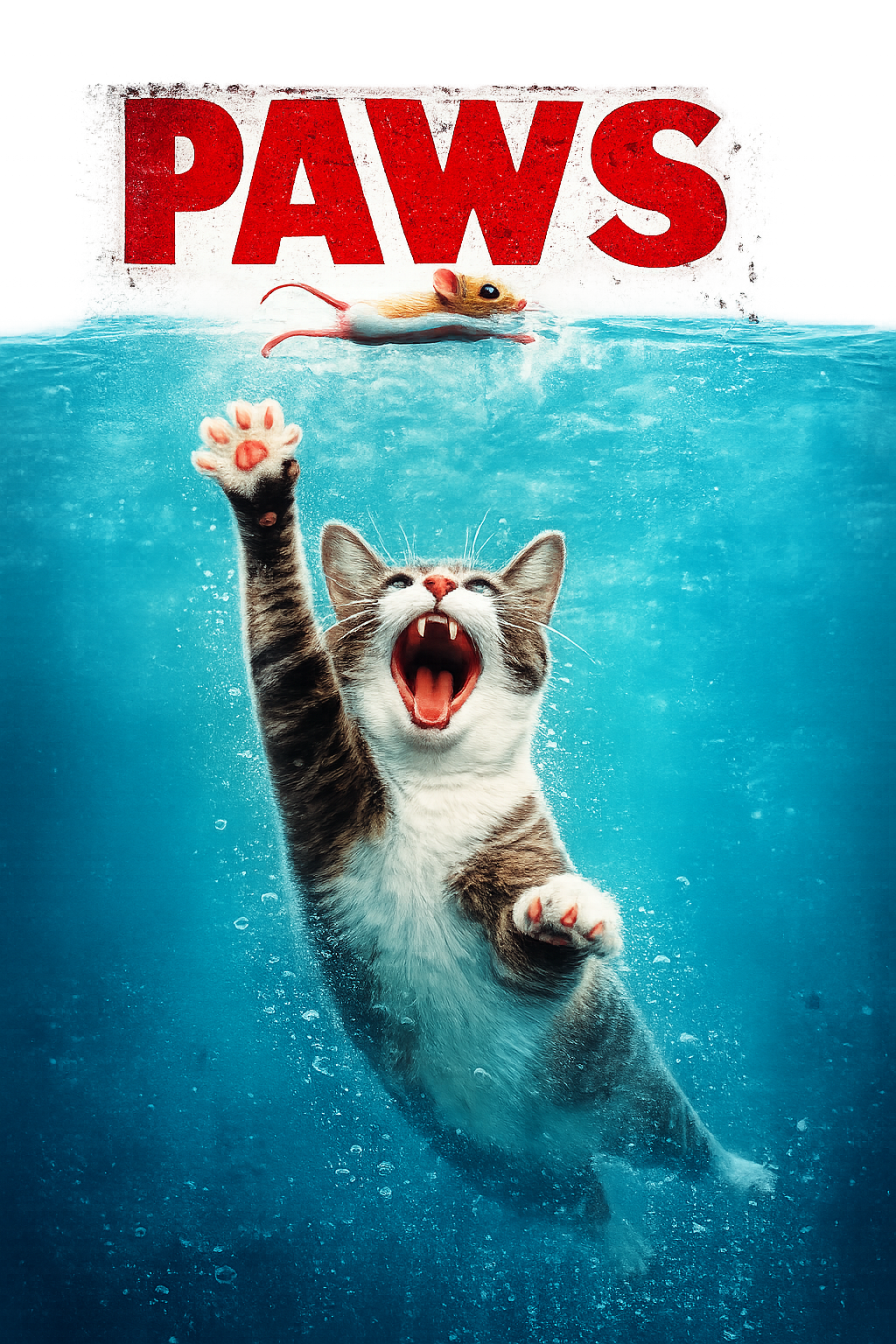 Paws Cat Poster DTF