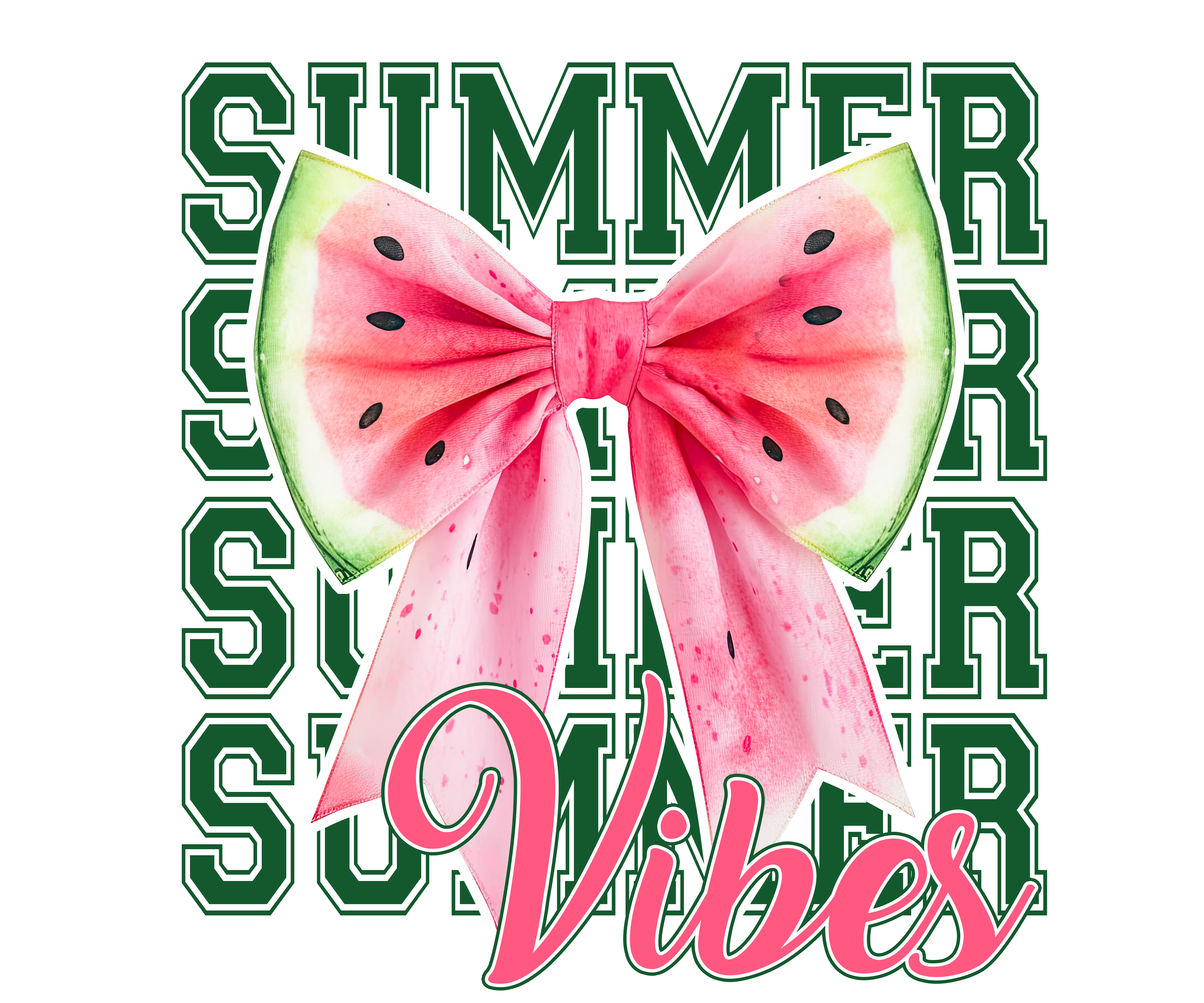 Watermelon Summer Bow DTF