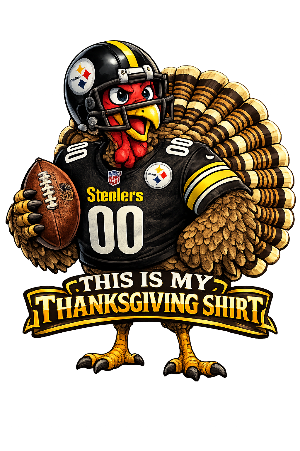 Steelers Thanksgiving Turkey Shirt DTF